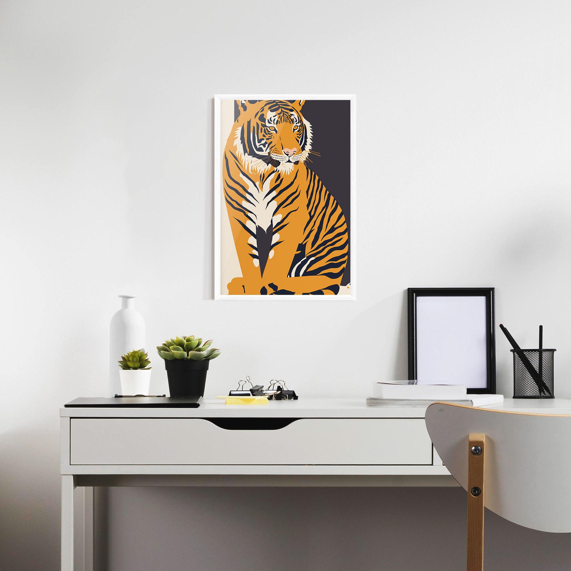 Poster Înrămat Orange Tiger mockup 7
