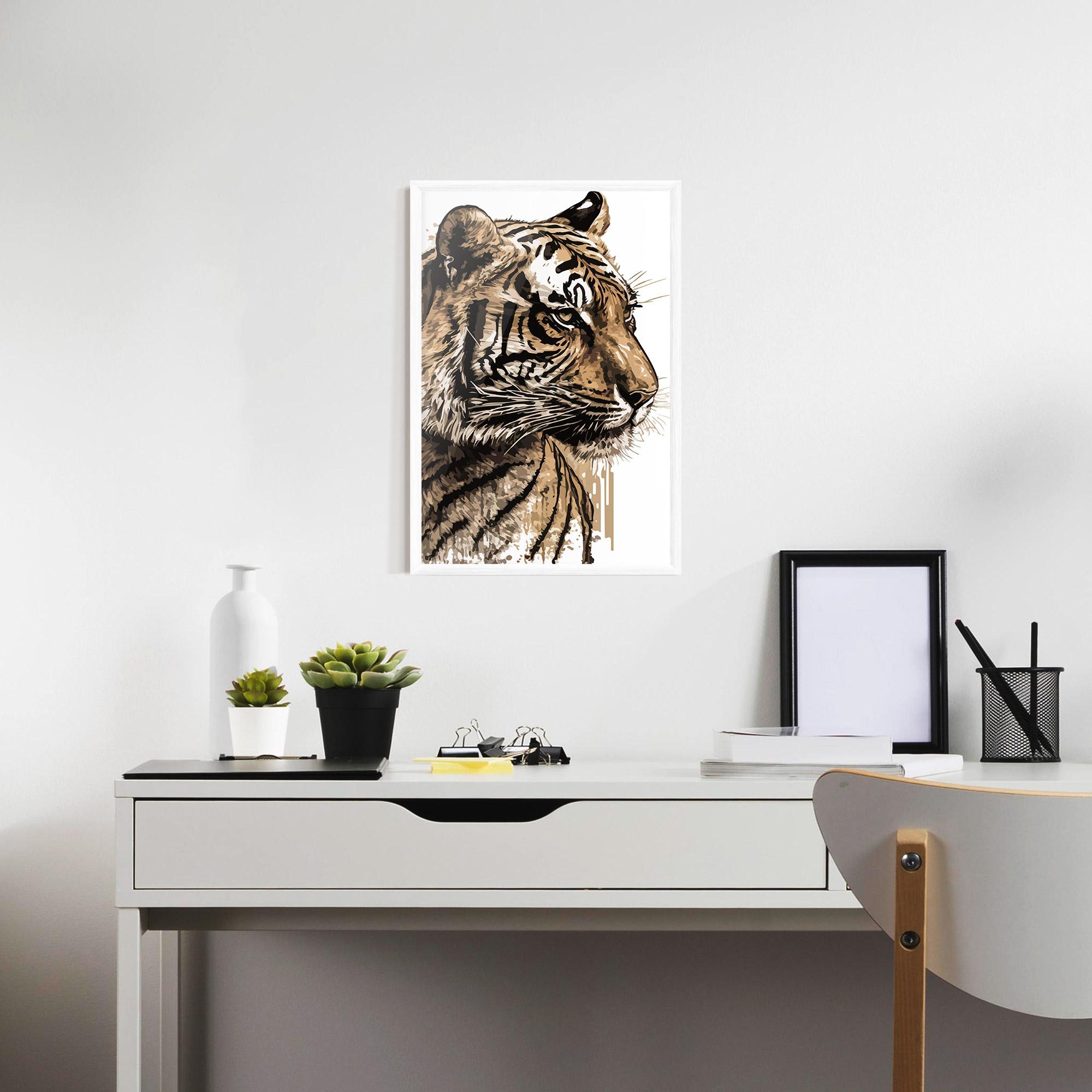 Poster Înrămat Pretty Tiger Art mockup 7