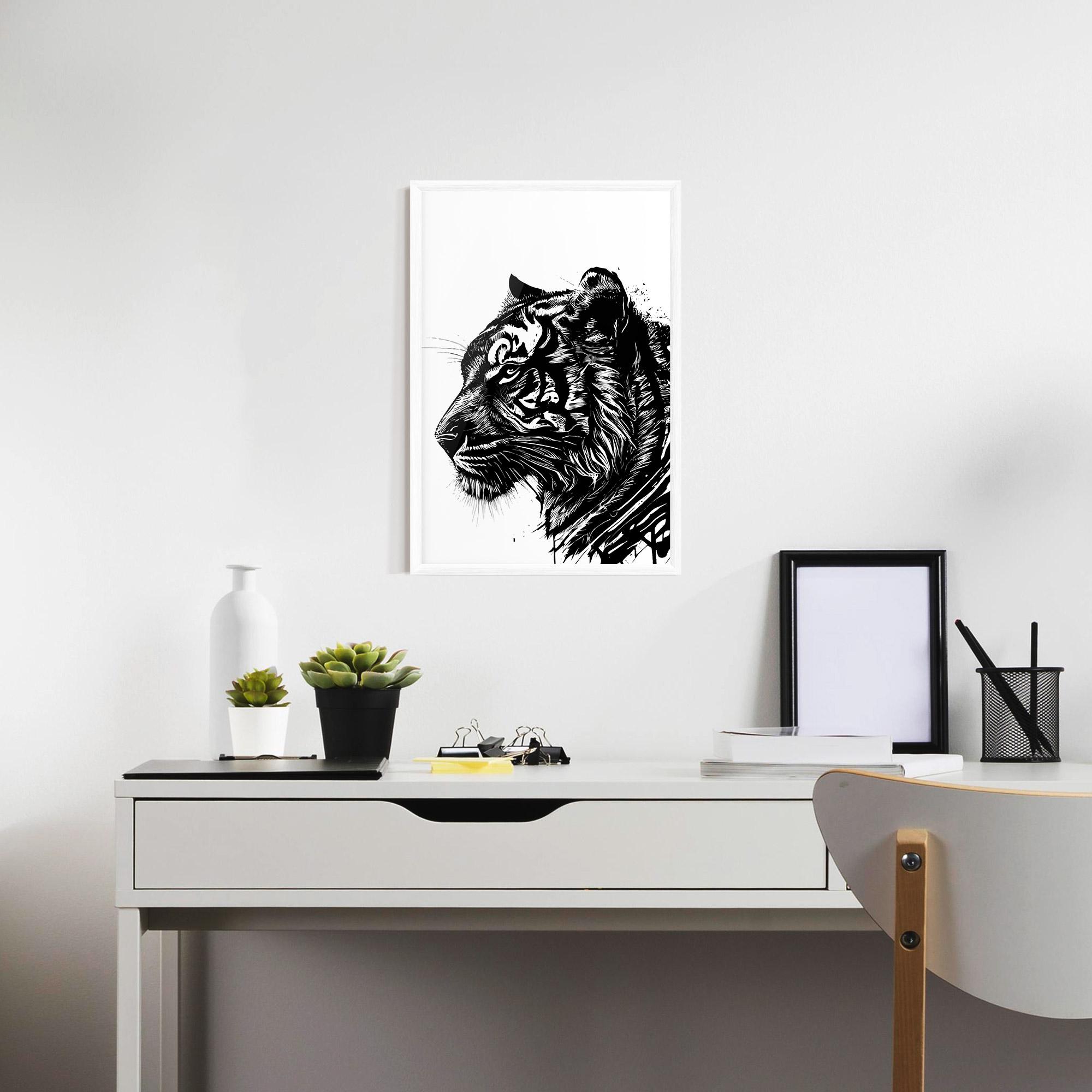 Poster Înrămat Tiger Profile mockup 7