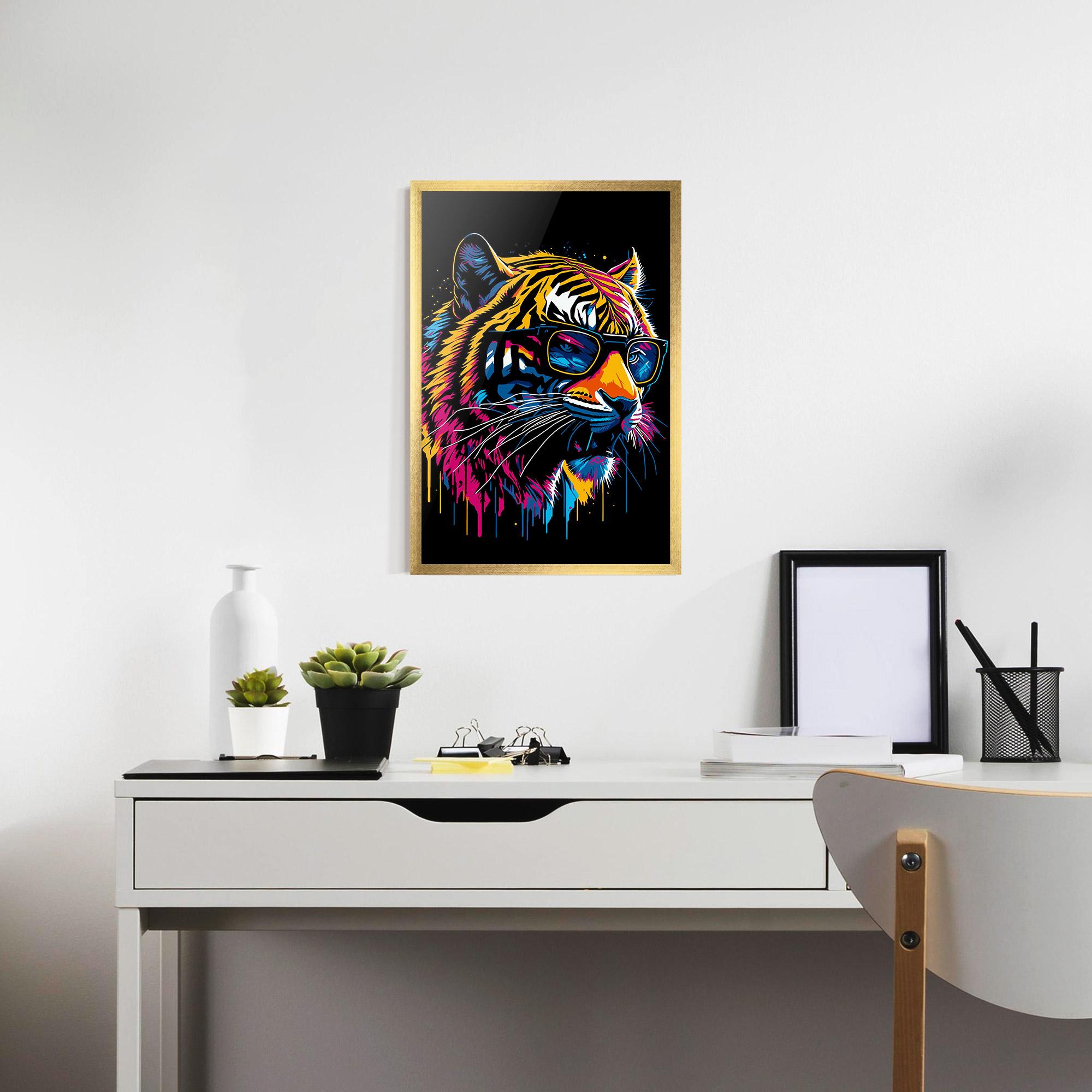 Poster Înrămat Cool Tiger mockup 7