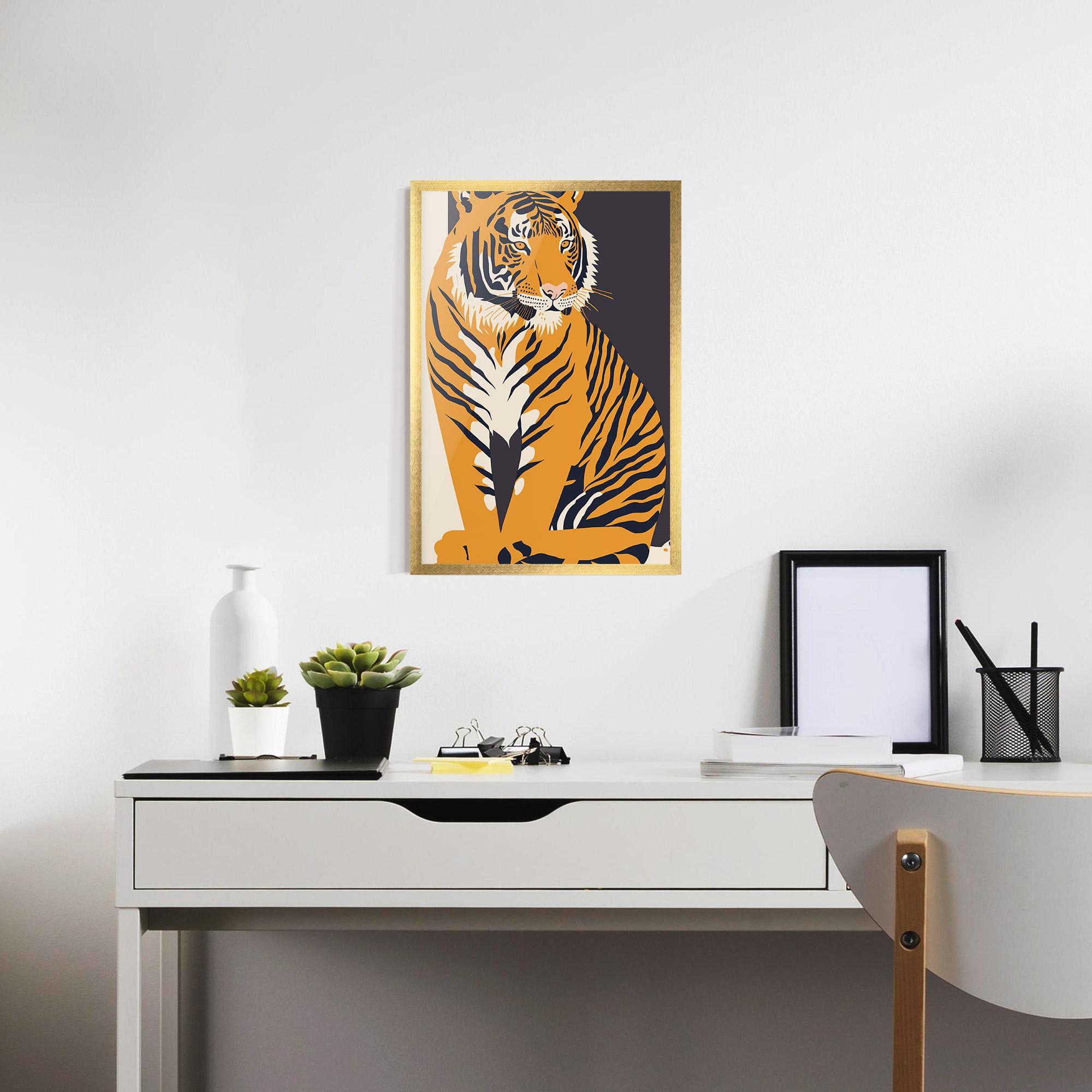 Poster Înrămat Orange Tiger mockup 7