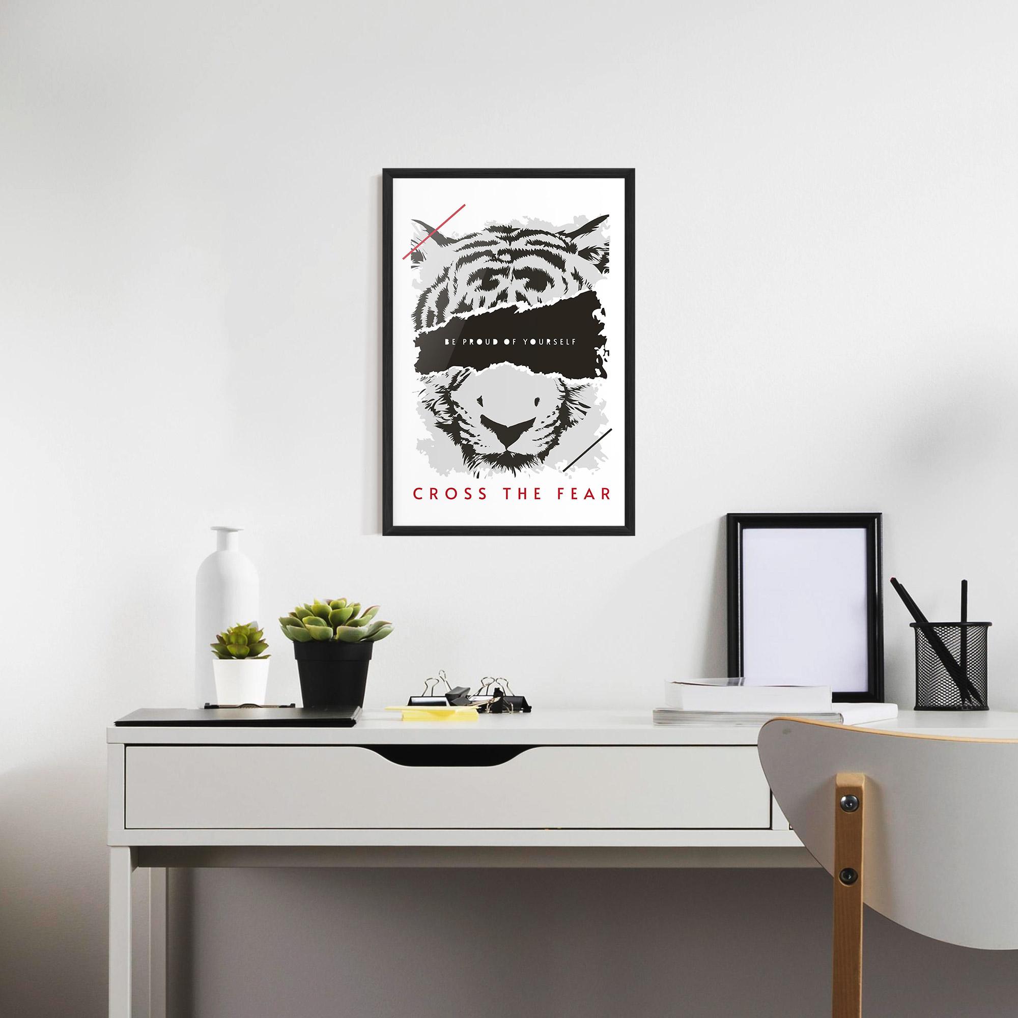 Poster Înrămat Cross The Fear mockup 7