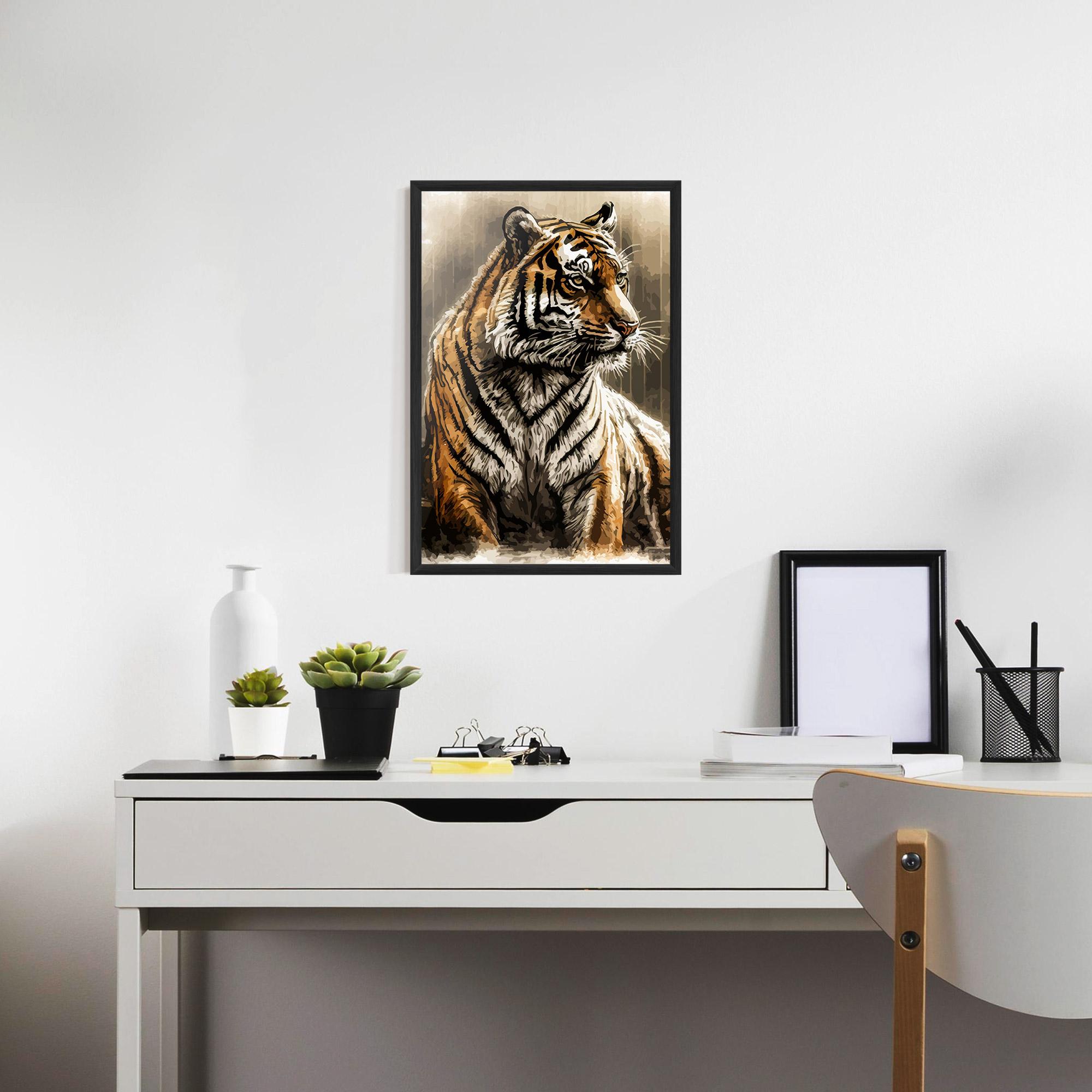 Poster Înrămat Rain Tiger mockup 7
