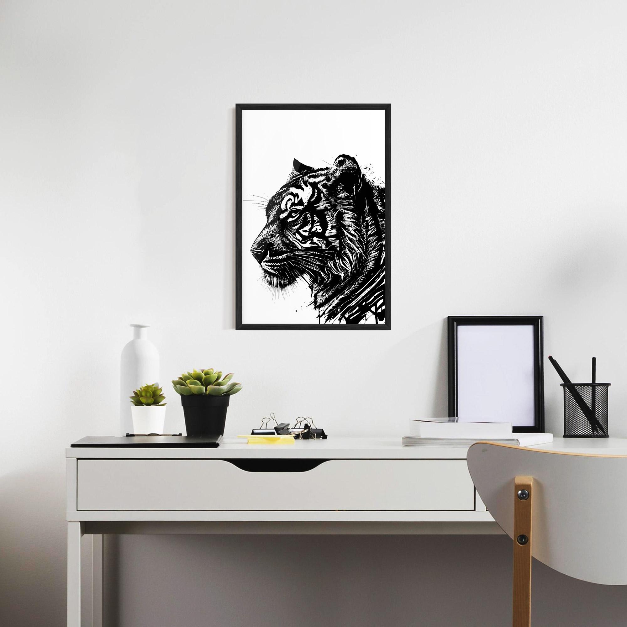 Poster Înrămat Tiger Profile mockup 7