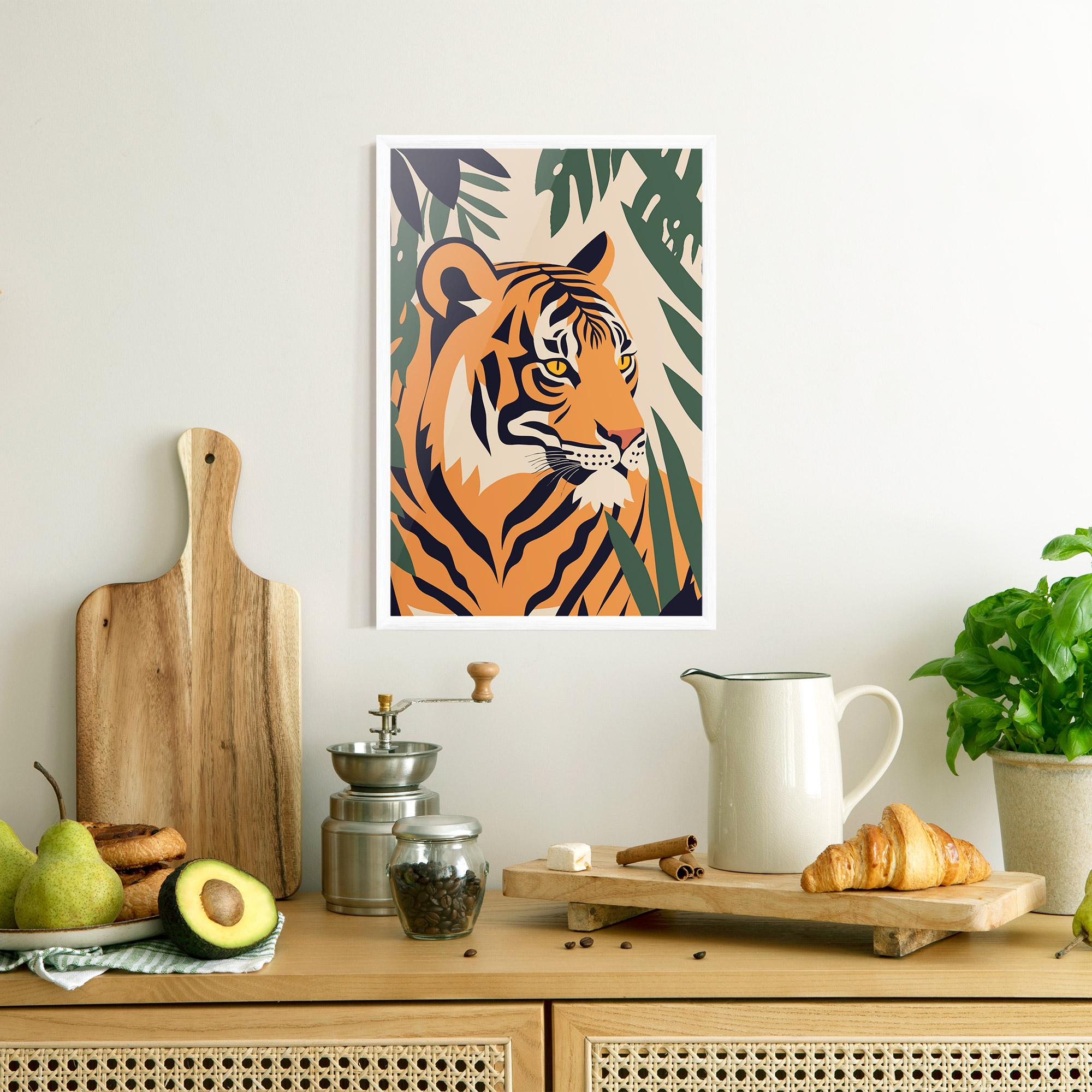 Poster Înrămat Cartoon Style Tiger mockup 8