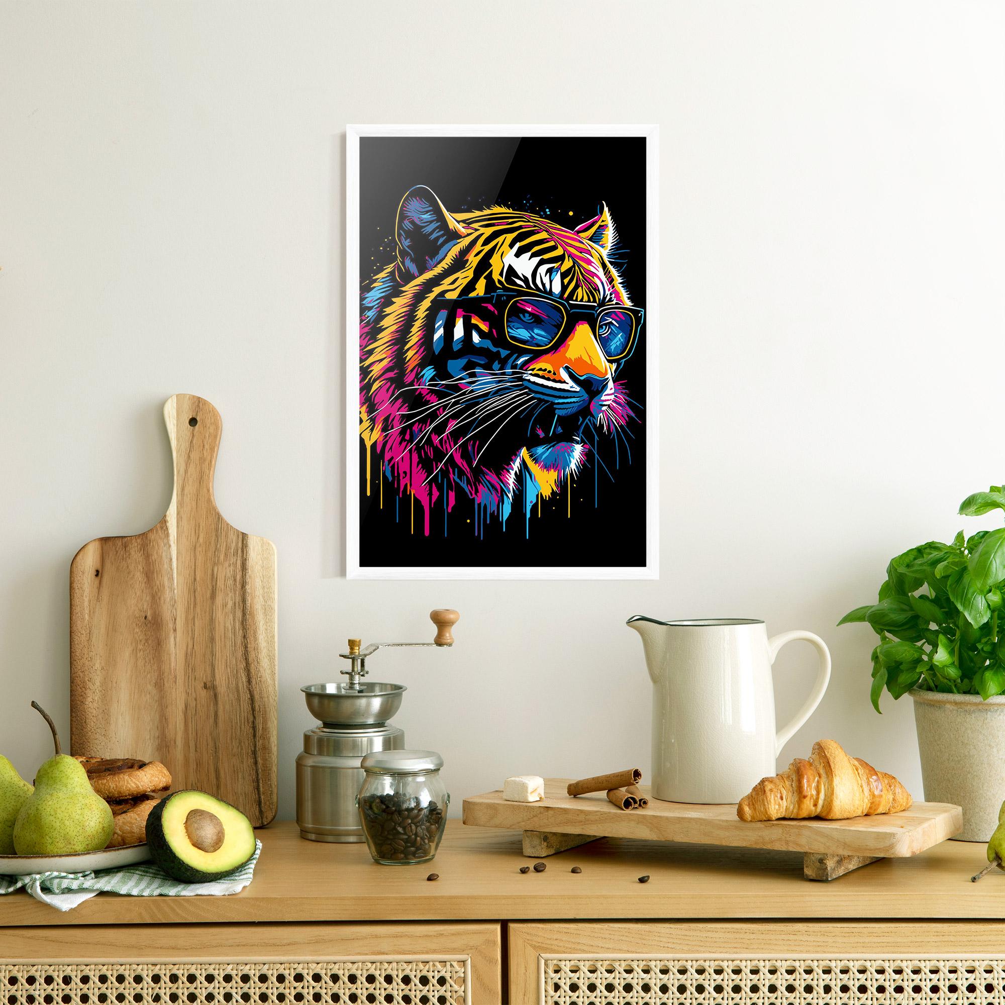 Poster Înrămat Cool Tiger mockup 8