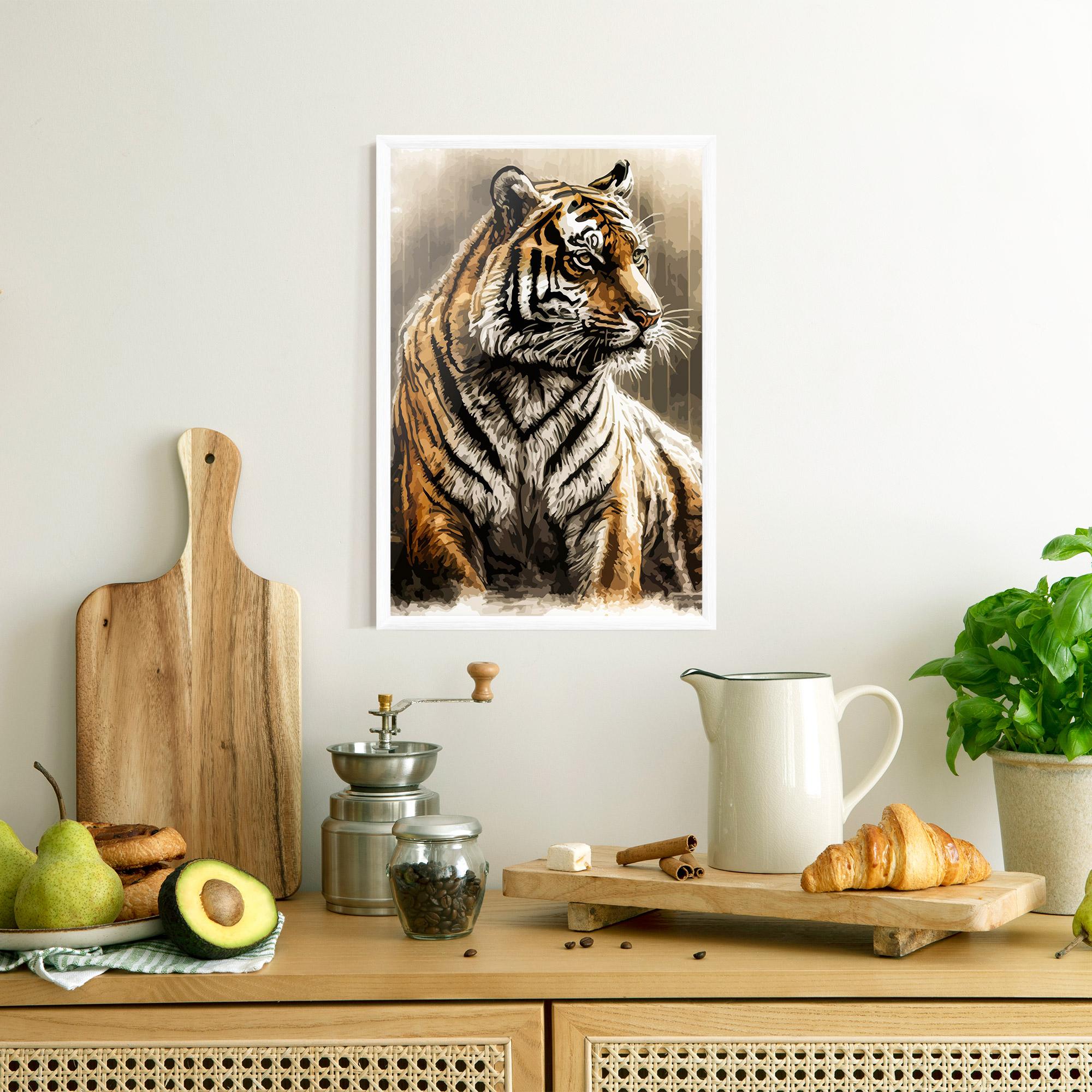 Poster Înrămat Rain Tiger mockup 8