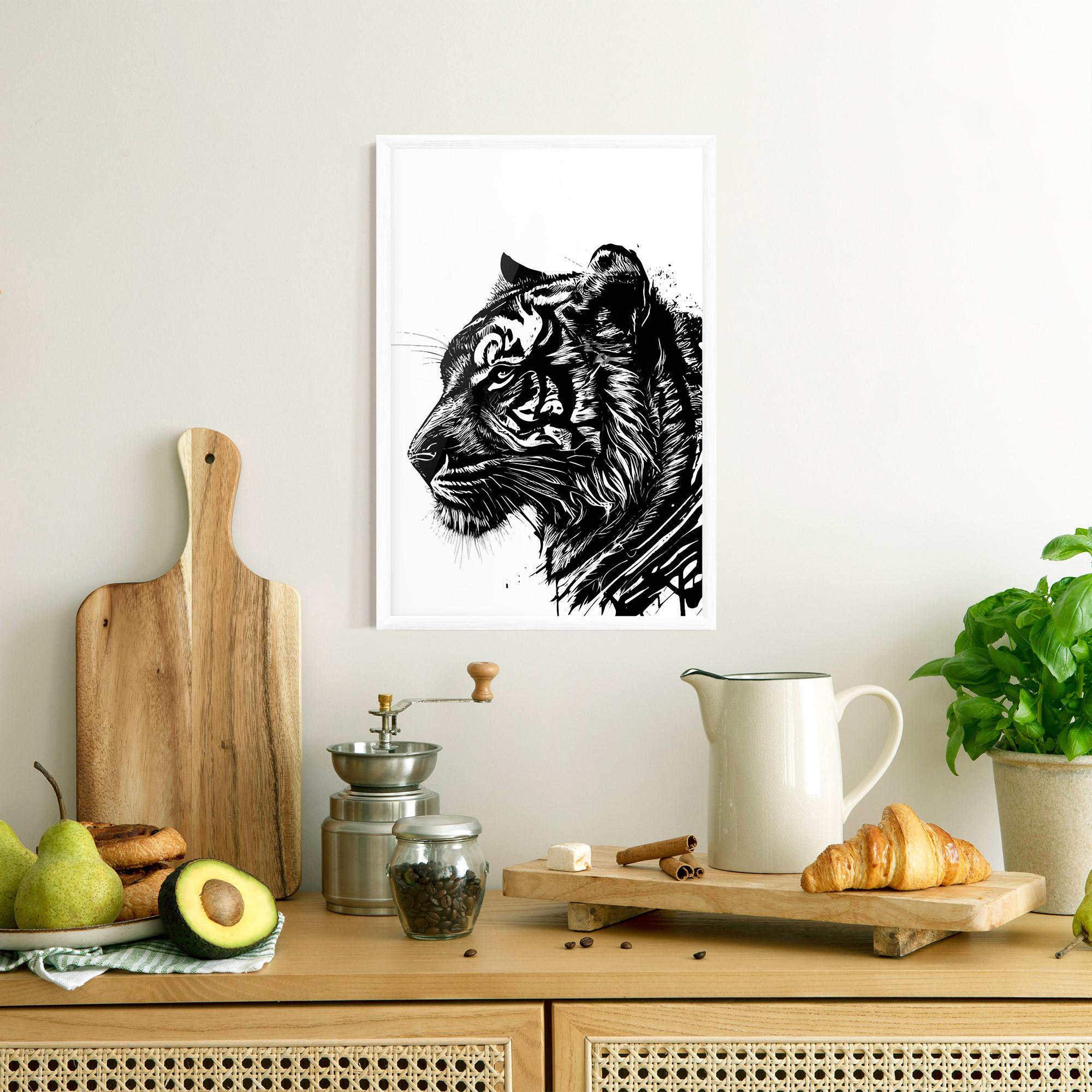 Poster Înrămat Tiger Profile mockup 8
