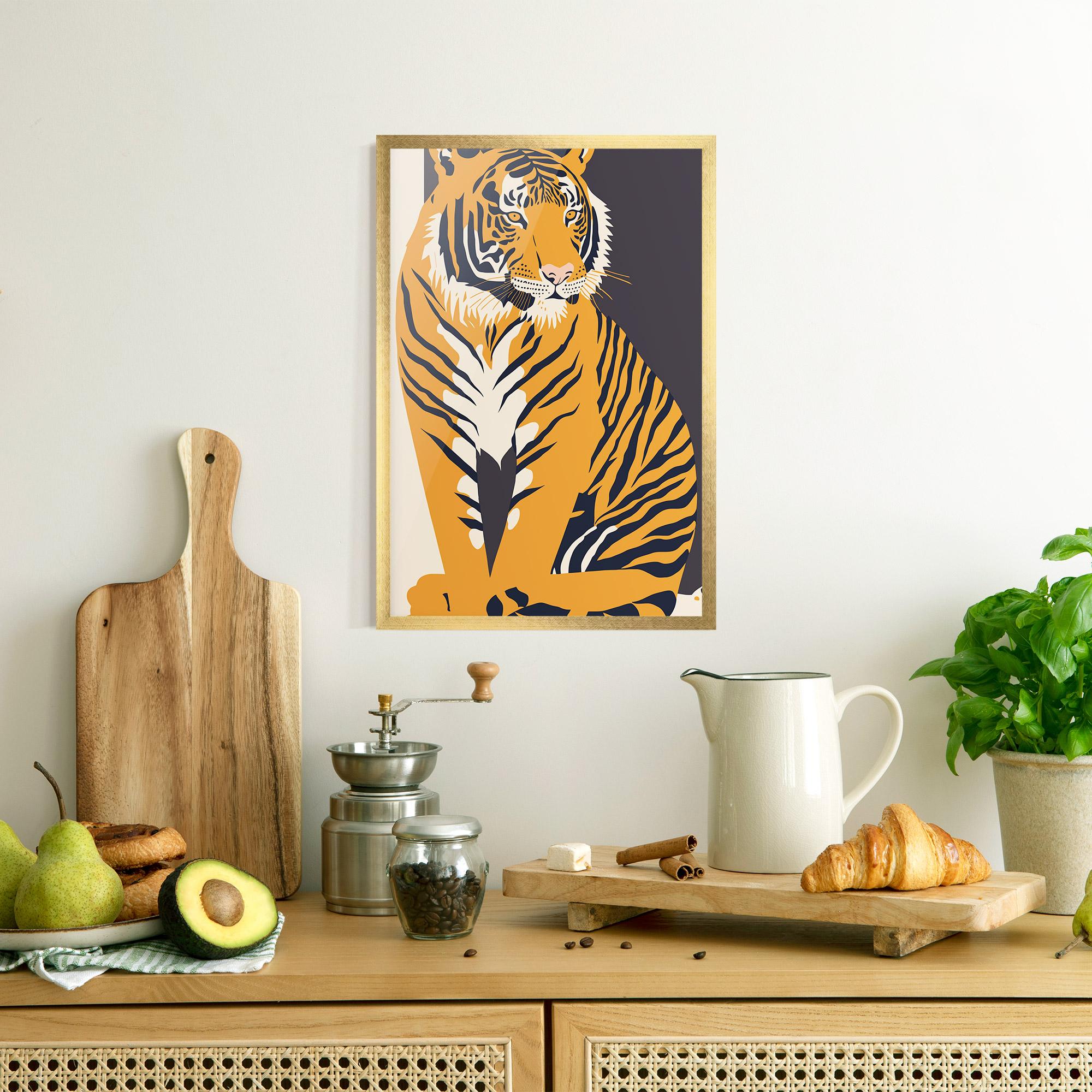 Poster Înrămat Orange Tiger mockup 8