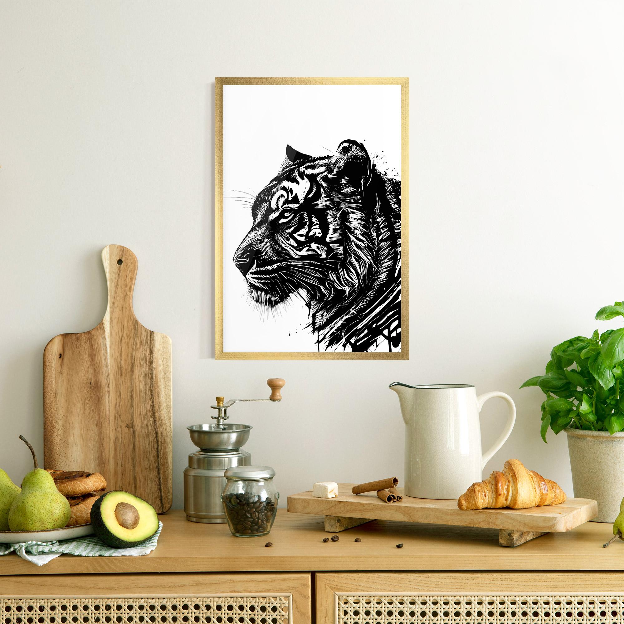 Poster Înrămat Tiger Profile mockup 8