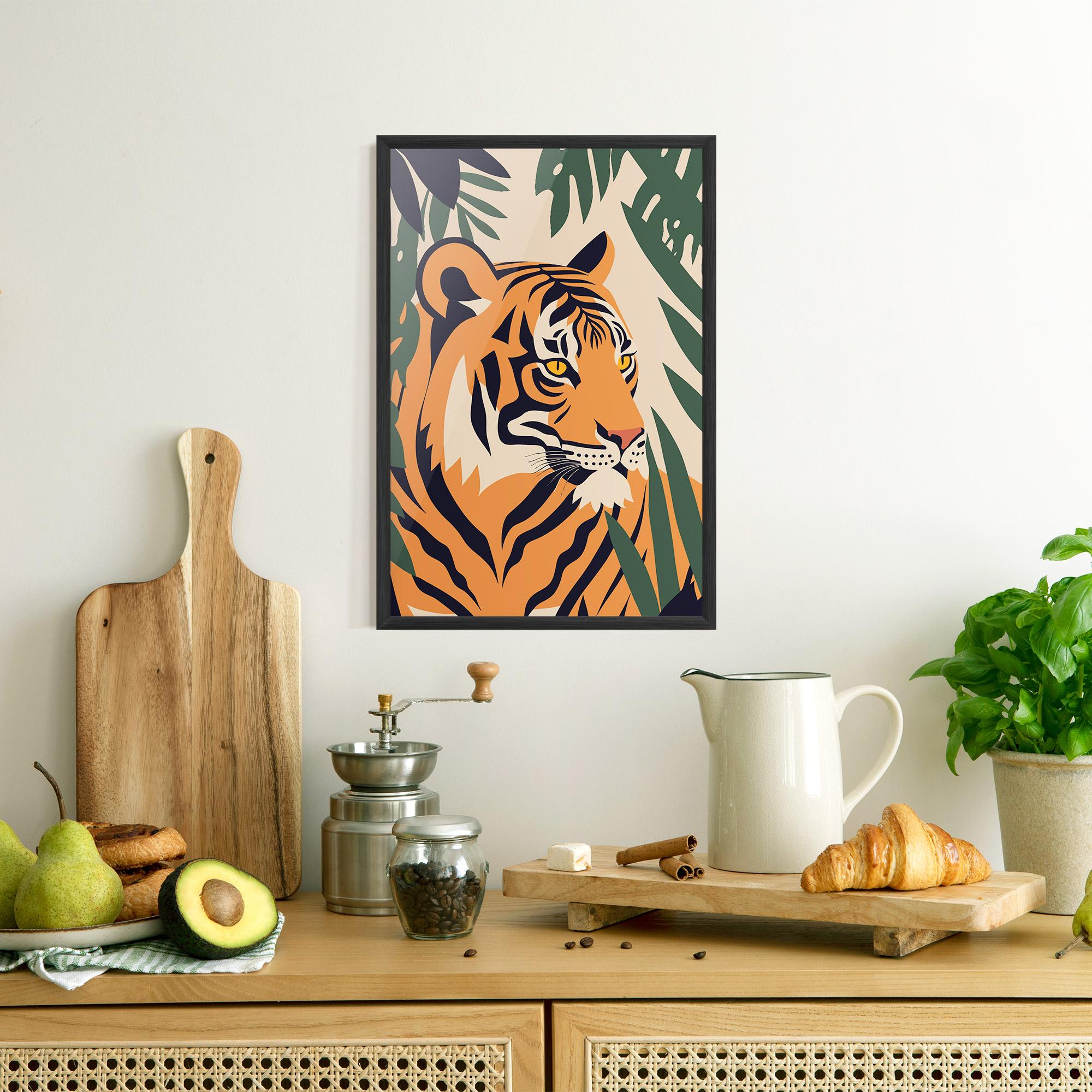 Poster Înrămat Cartoon Style Tiger mockup 8