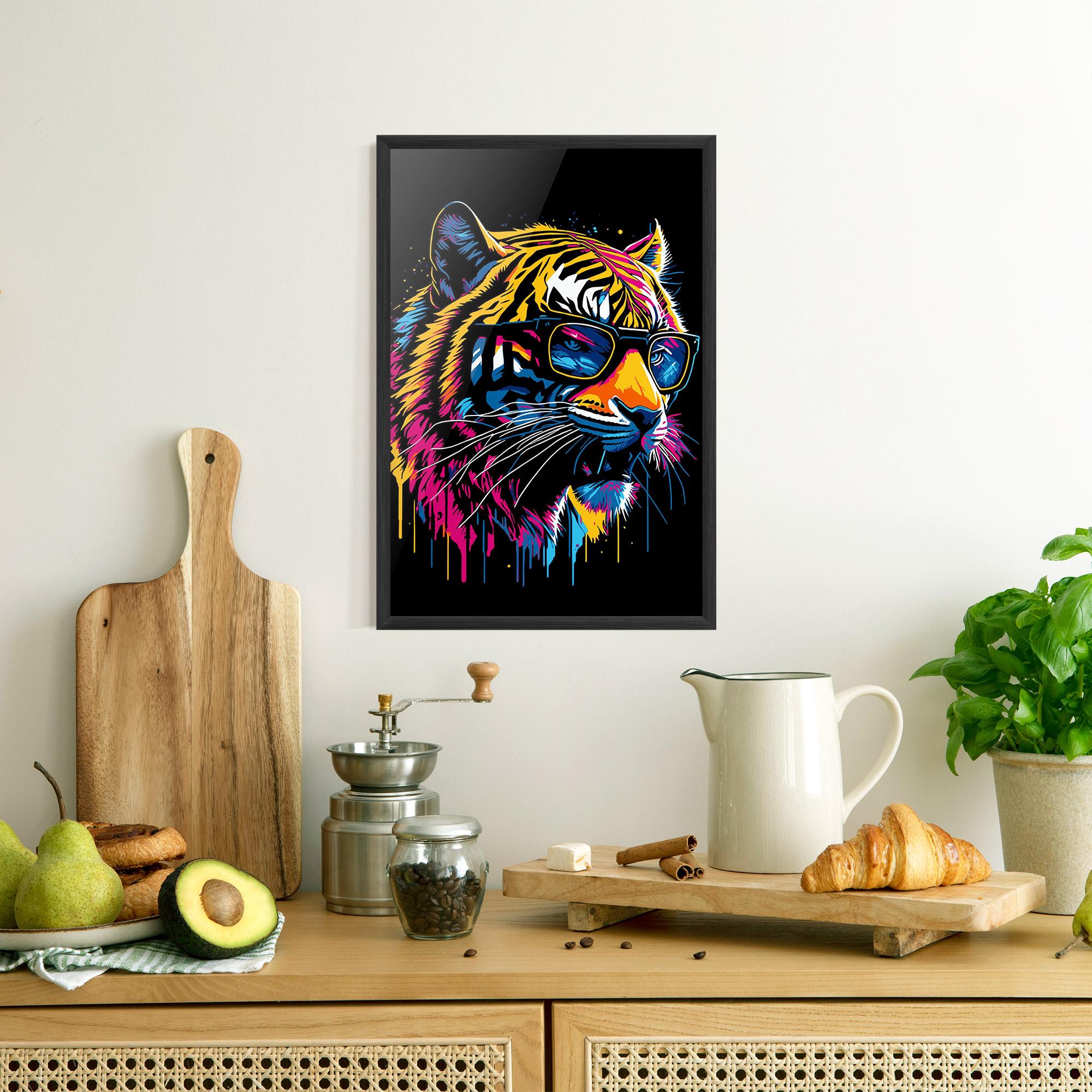 Poster Înrămat Cool Tiger mockup 8