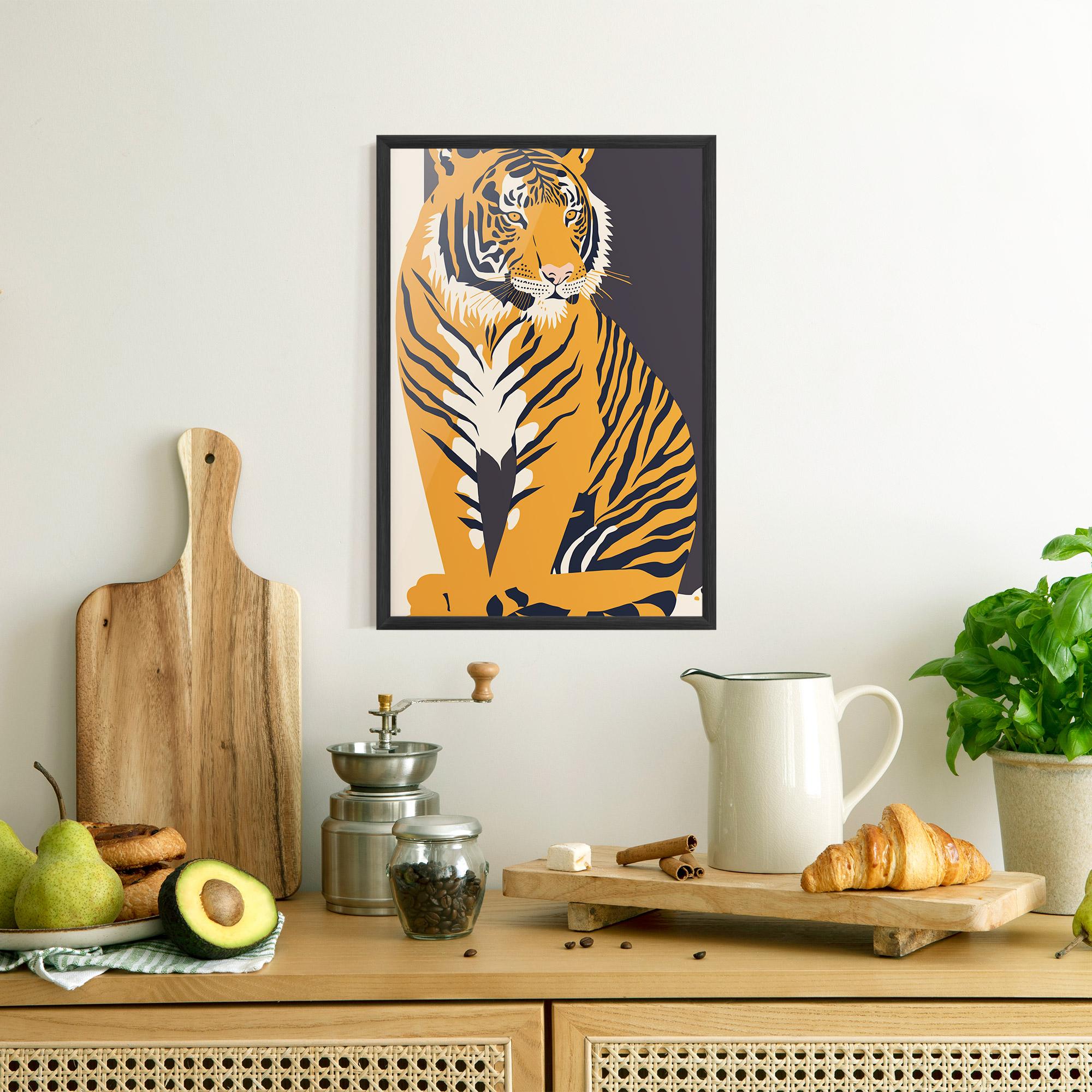Poster Înrămat Orange Tiger mockup 8