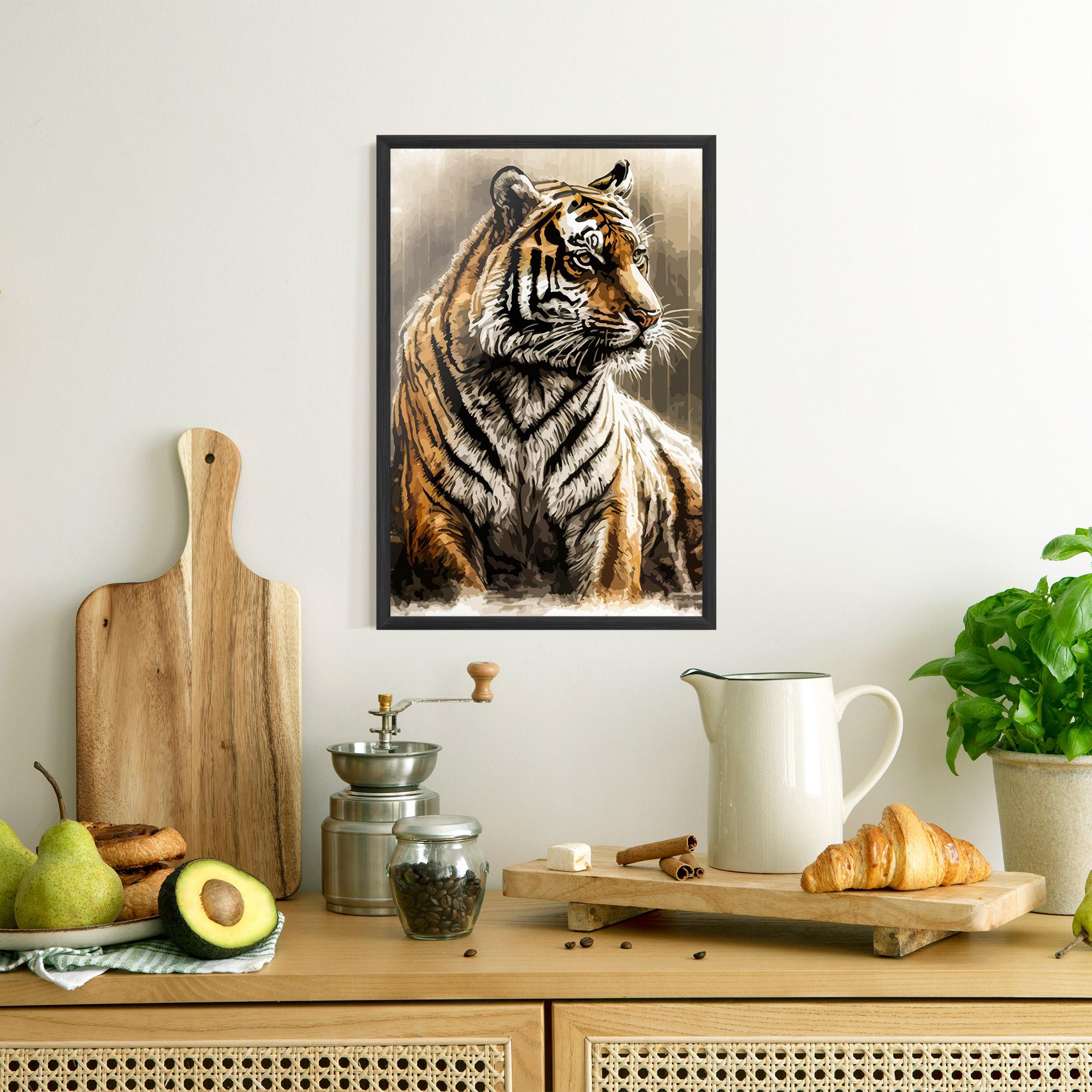 Poster Înrămat Rain Tiger mockup 8