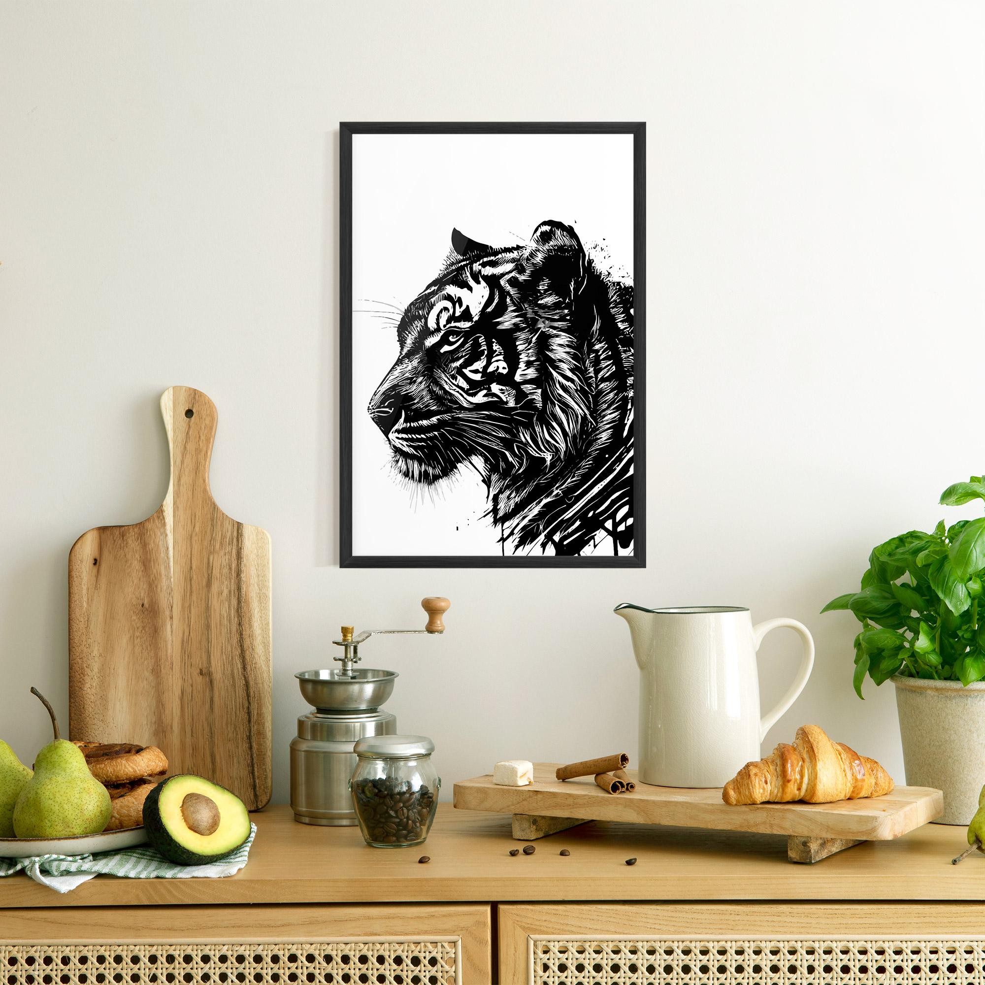 Poster Înrămat Tiger Profile mockup 8