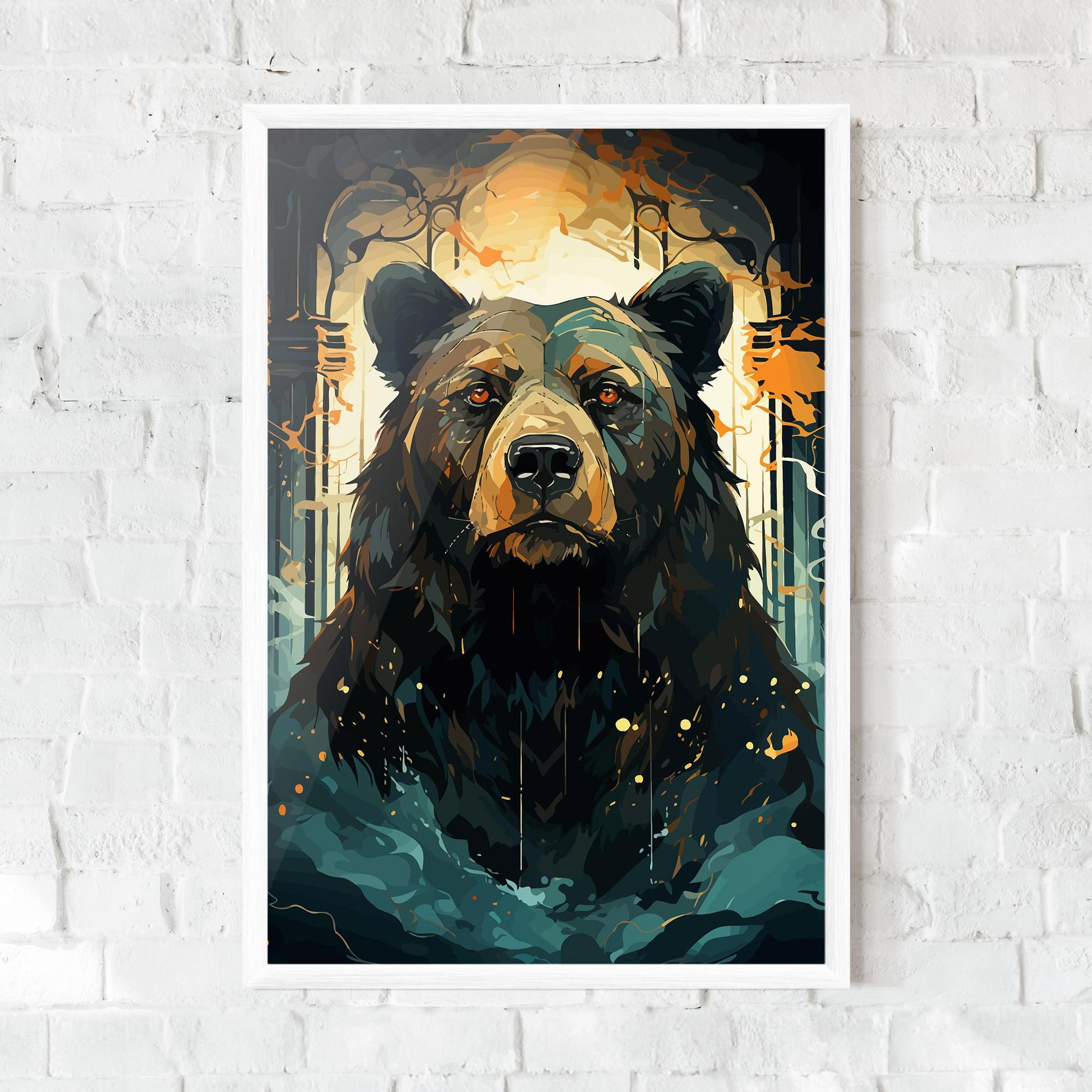 Poster Înrămat Brown Bear Art mockup 0