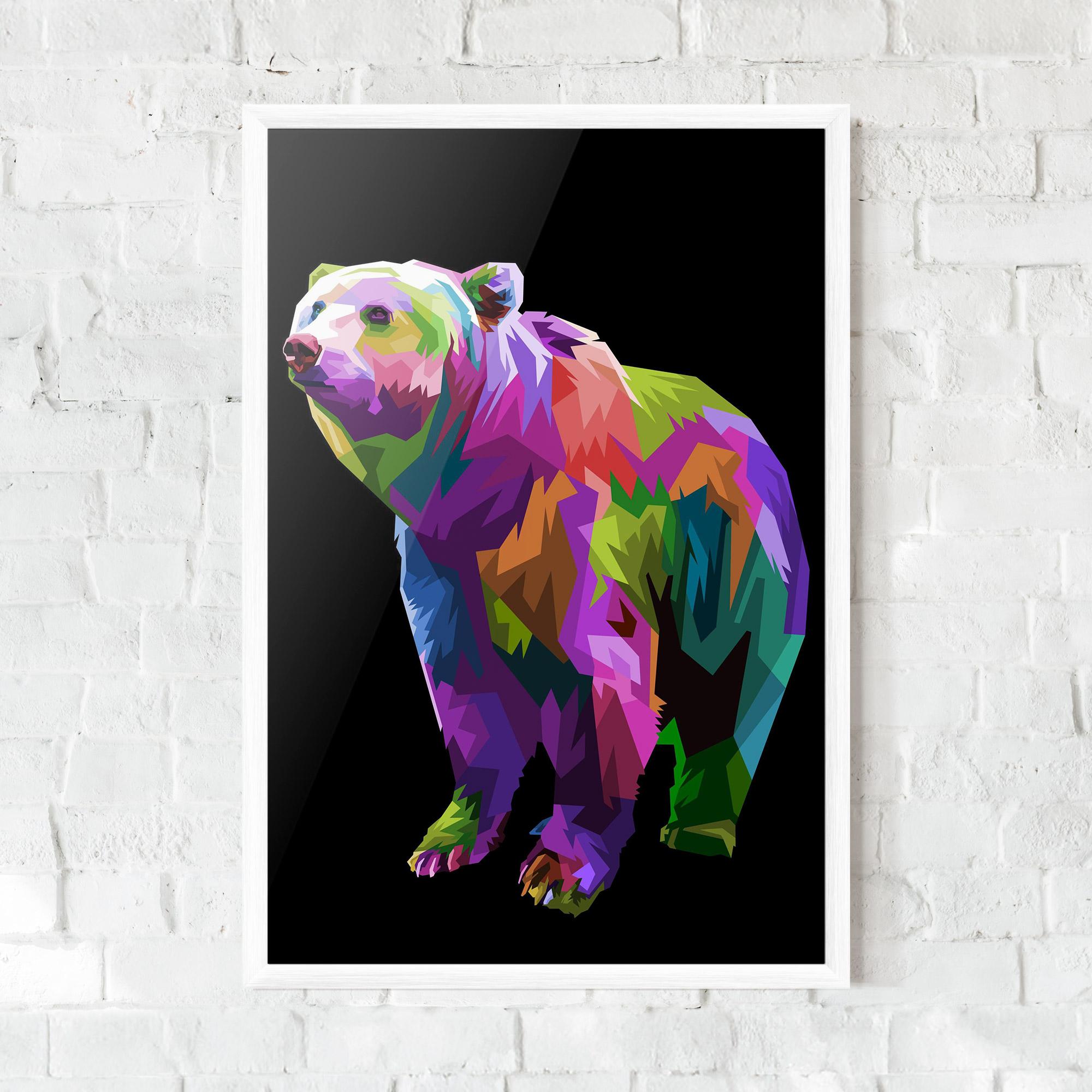 Poster Înrămat Colorful Icebear mockup 0