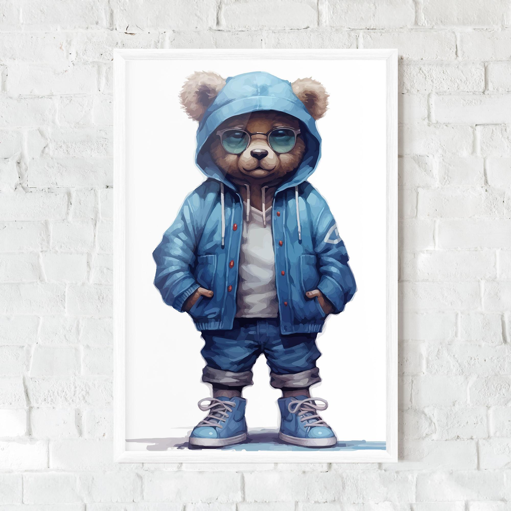 Poster Înrămat Glasses Bear mockup 0
