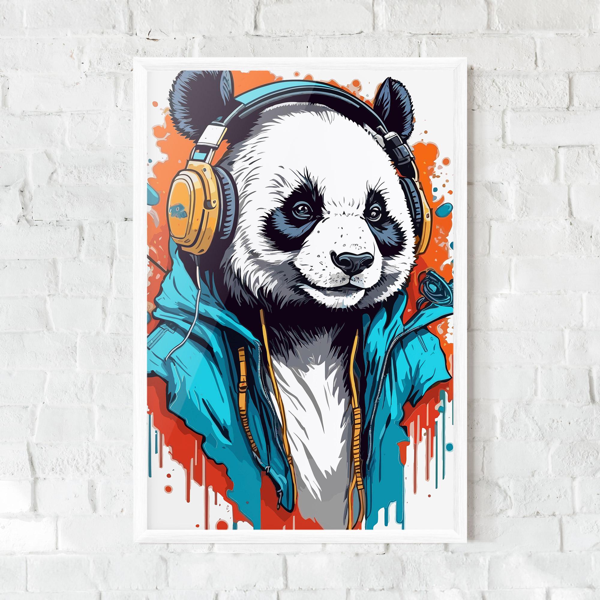 Poster Înrămat Music Panda mockup 0