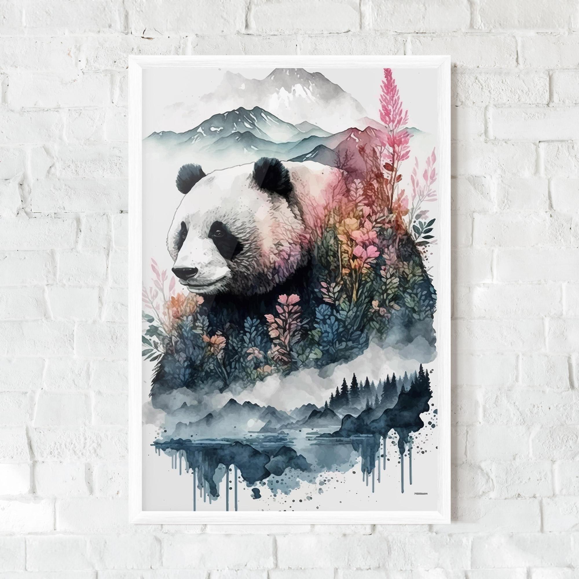 Poster Înrămat Panda Art mockup 0