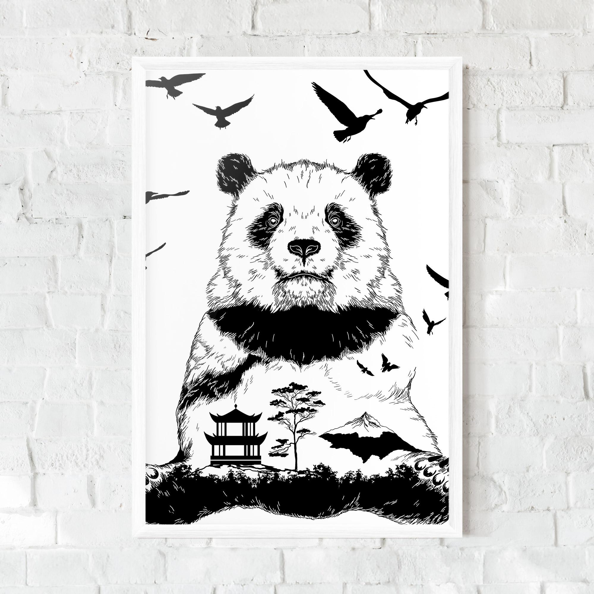 Poster Înrămat Panda Bear mockup 0