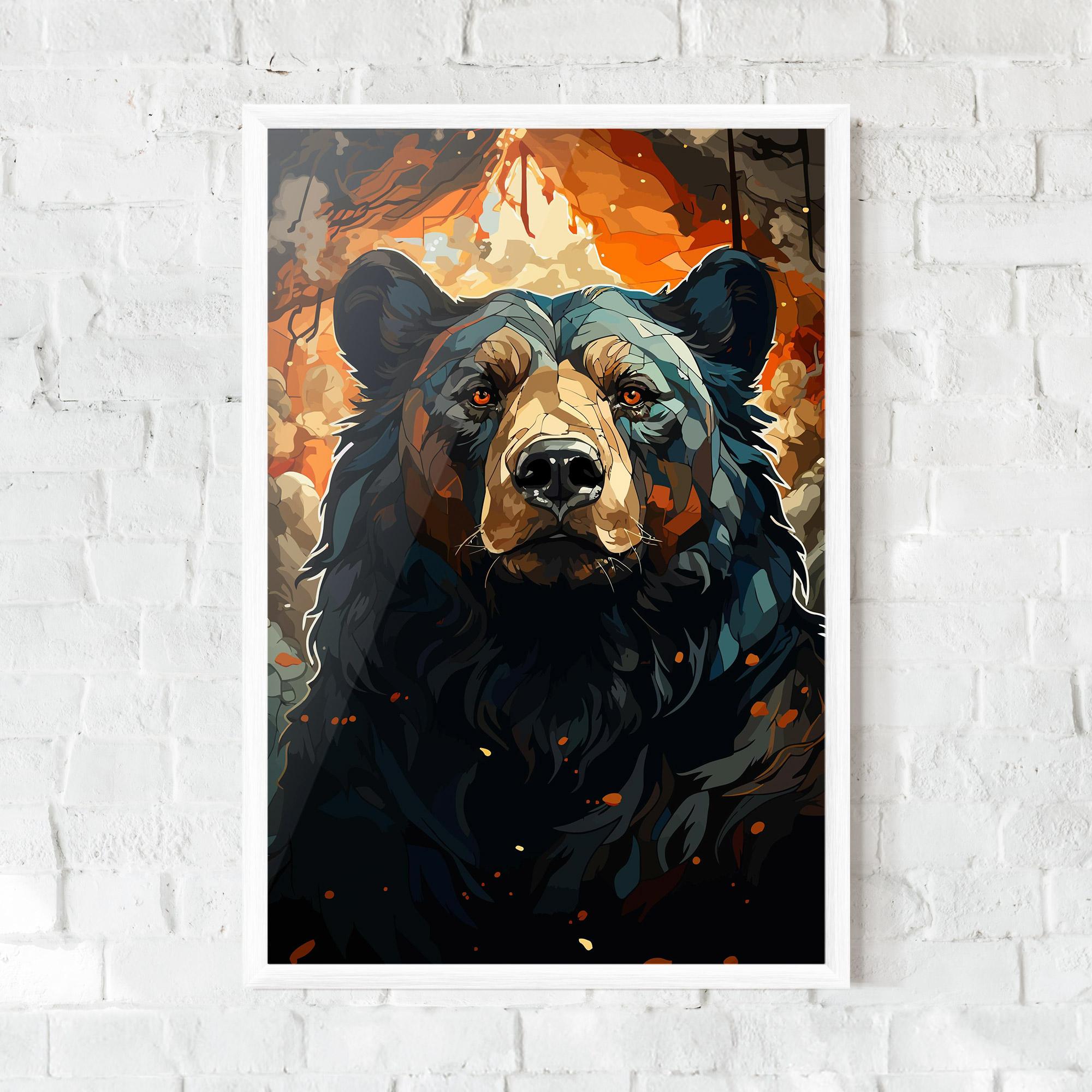Poster Înrămat Pretty Bear Art mockup 0