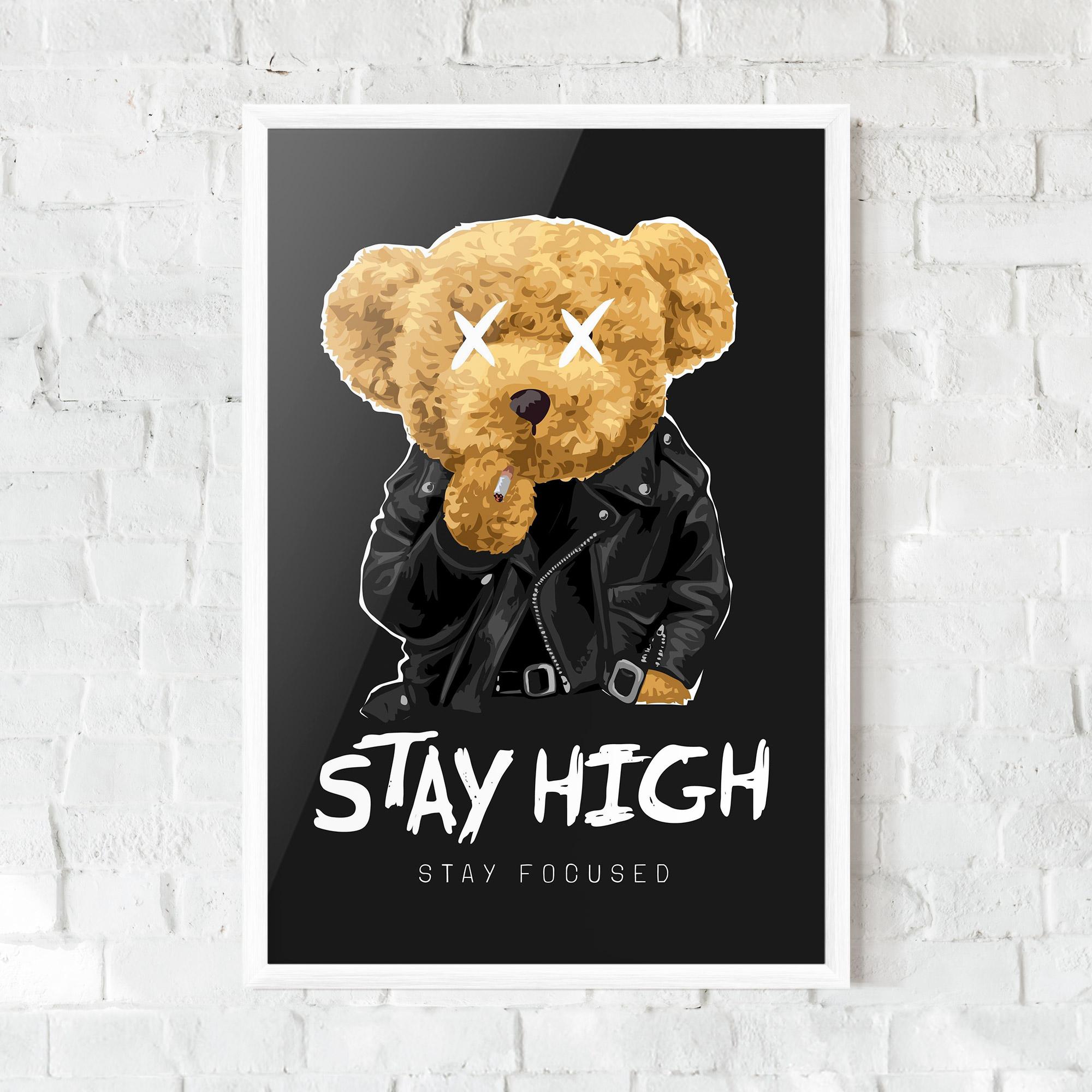 Poster Înrămat Stay High mockup 0
