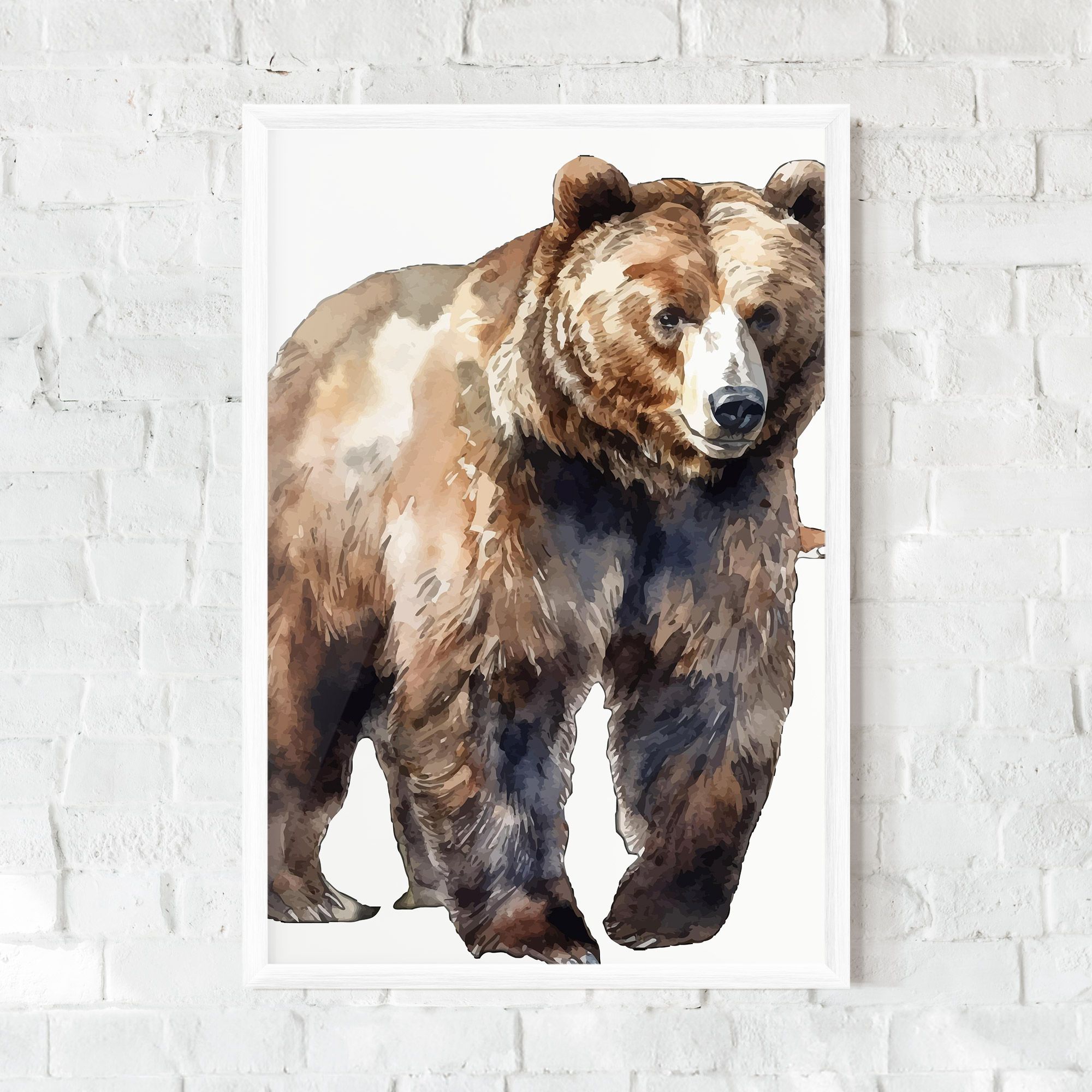 Watercolor Bear Art mockup 0