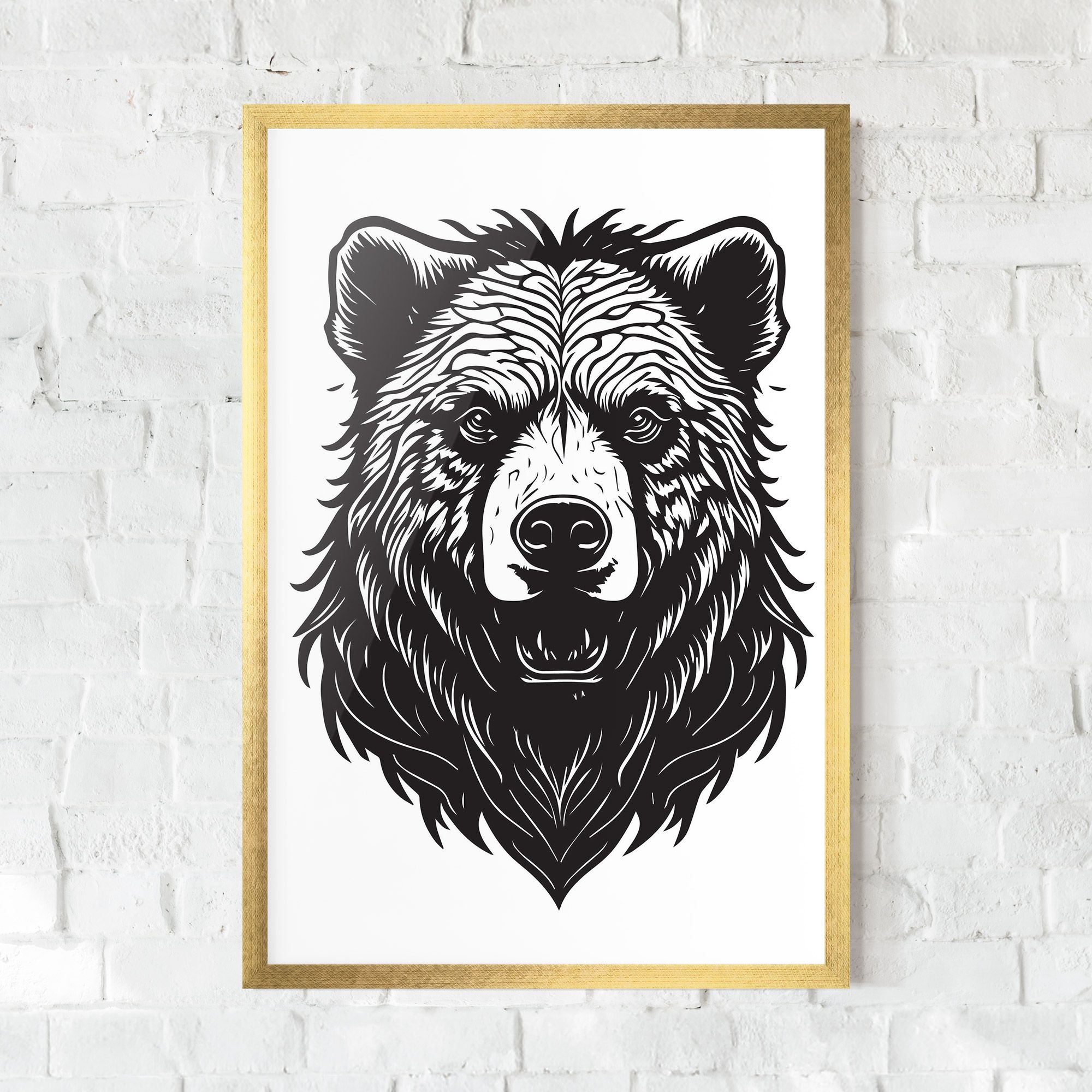 Bear Black Head mockup 0