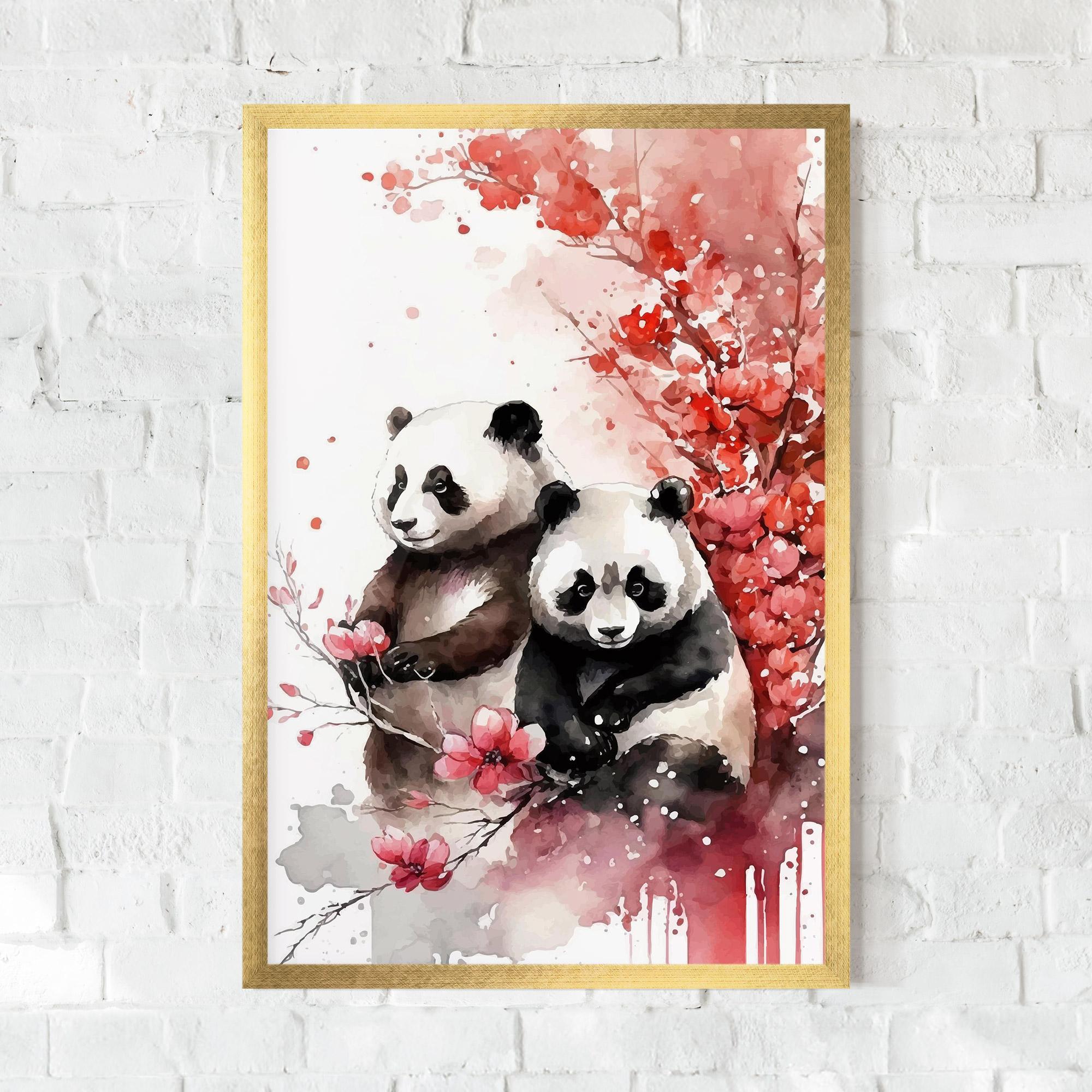 Poster Înrămat Blossom Panda mockup 0