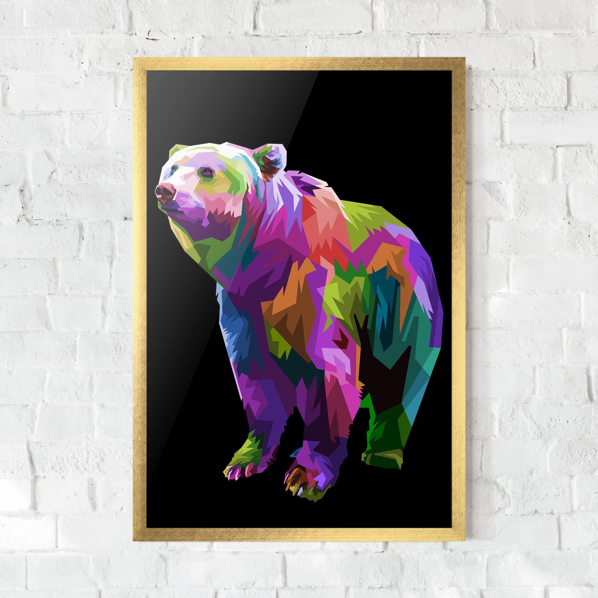 Poster Înrămat Colorful Icebear mockup 0