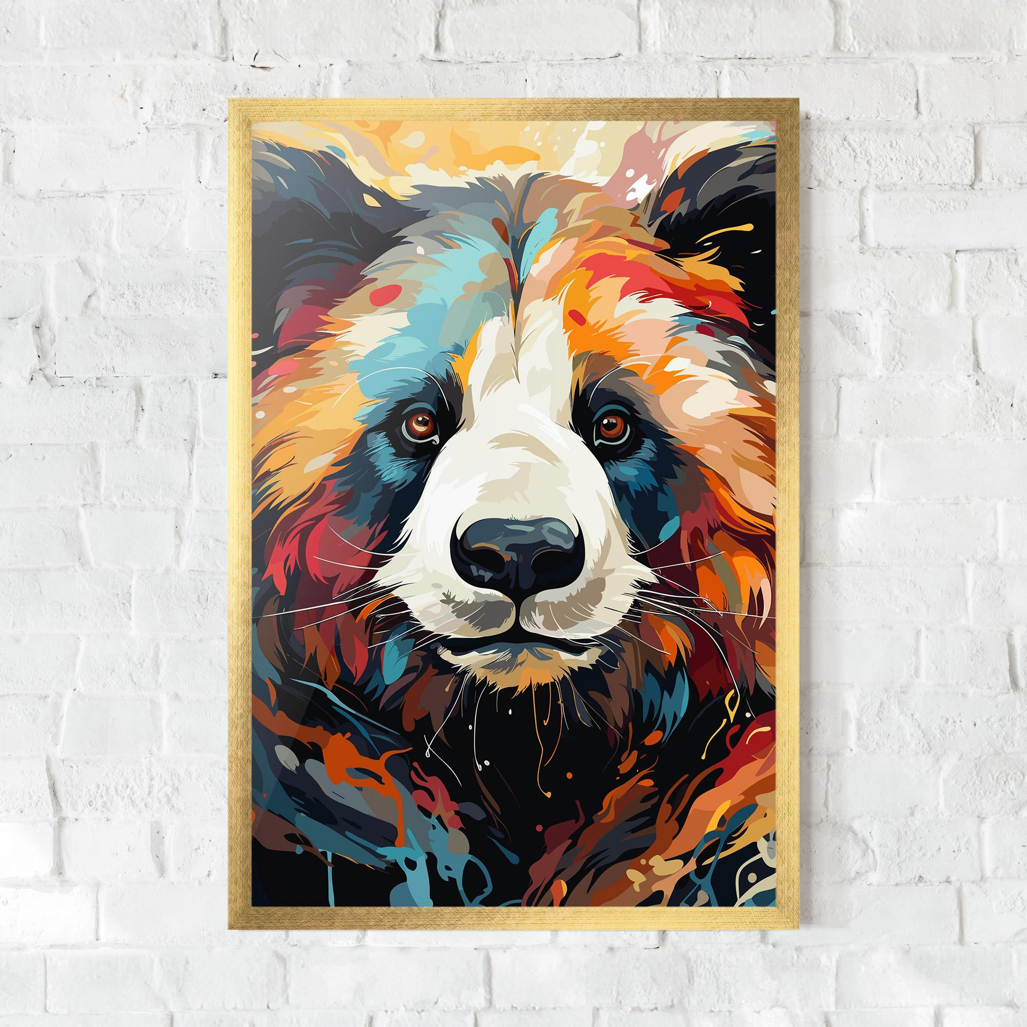 Poster Înrămat Cream Color Bear mockup 0