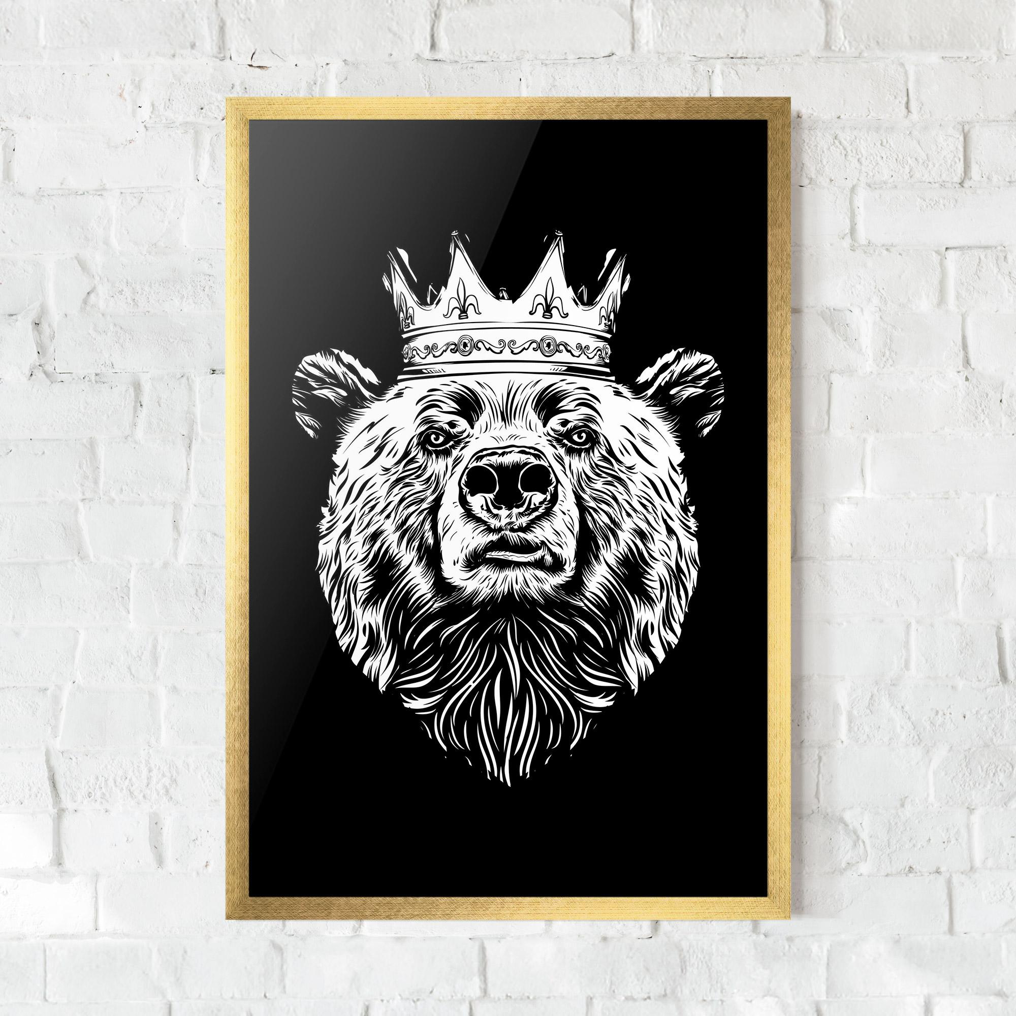 Poster Înrămat King Bear mockup 0