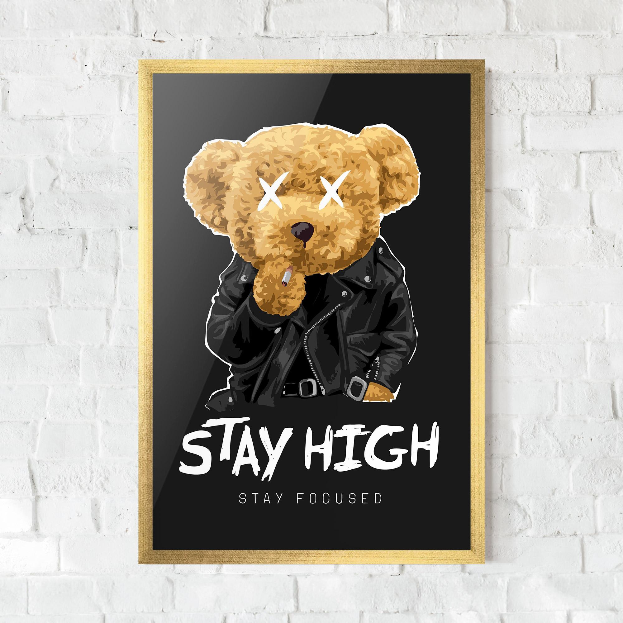 Poster Înrămat Stay High mockup 0