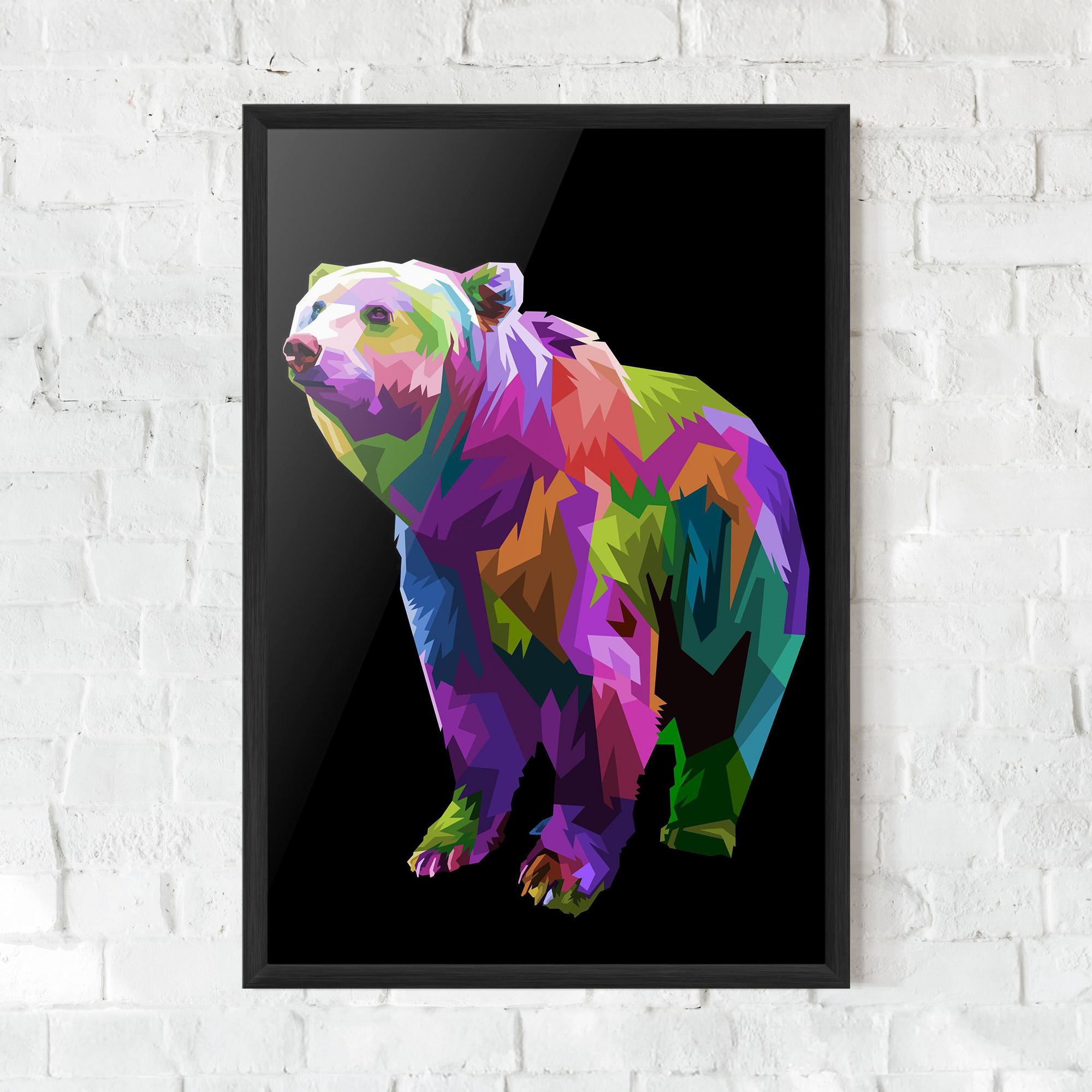 Poster Înrămat Colorful Icebear mockup 0