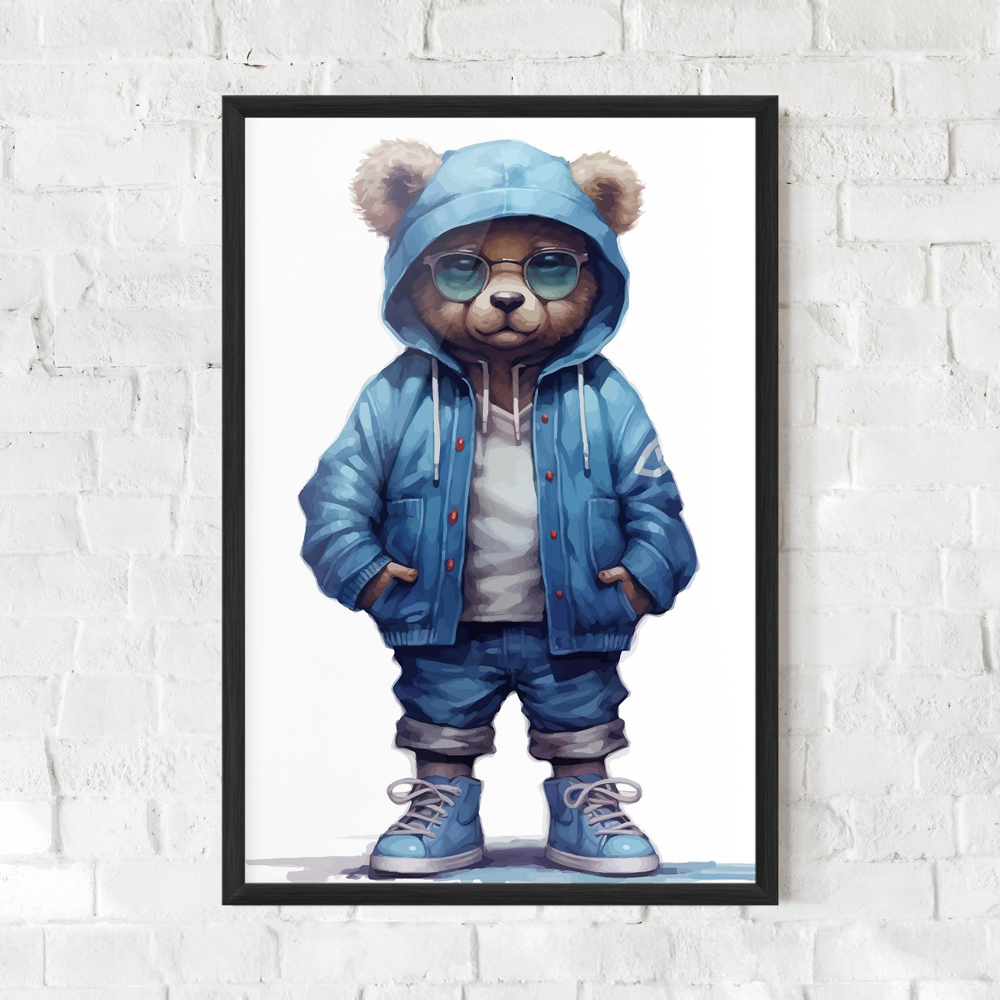 Poster Înrămat Glasses Bear mockup 0