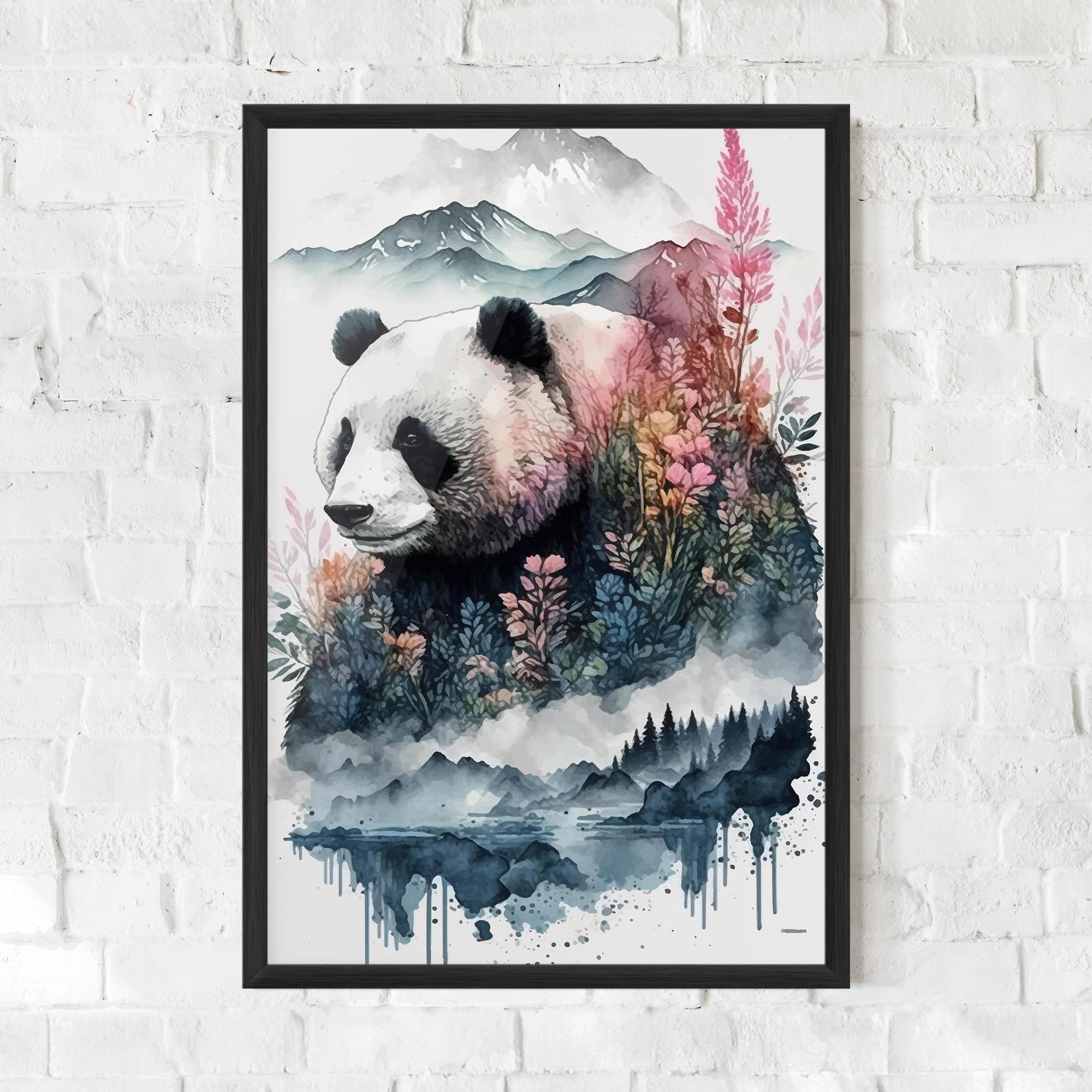 Poster Înrămat Panda Art mockup 0