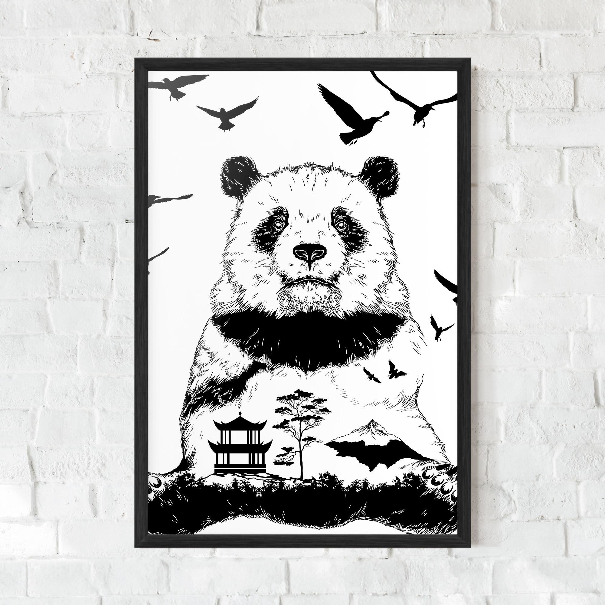 Poster Înrămat Panda Bear mockup 0