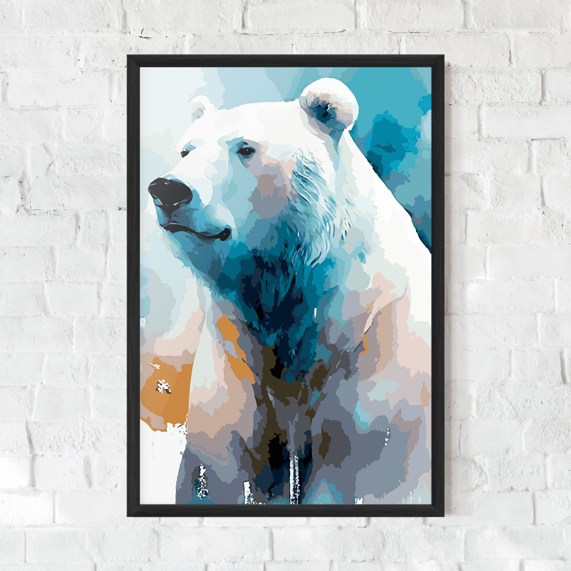 Poster Înrămat Polar White Bear mockup 0