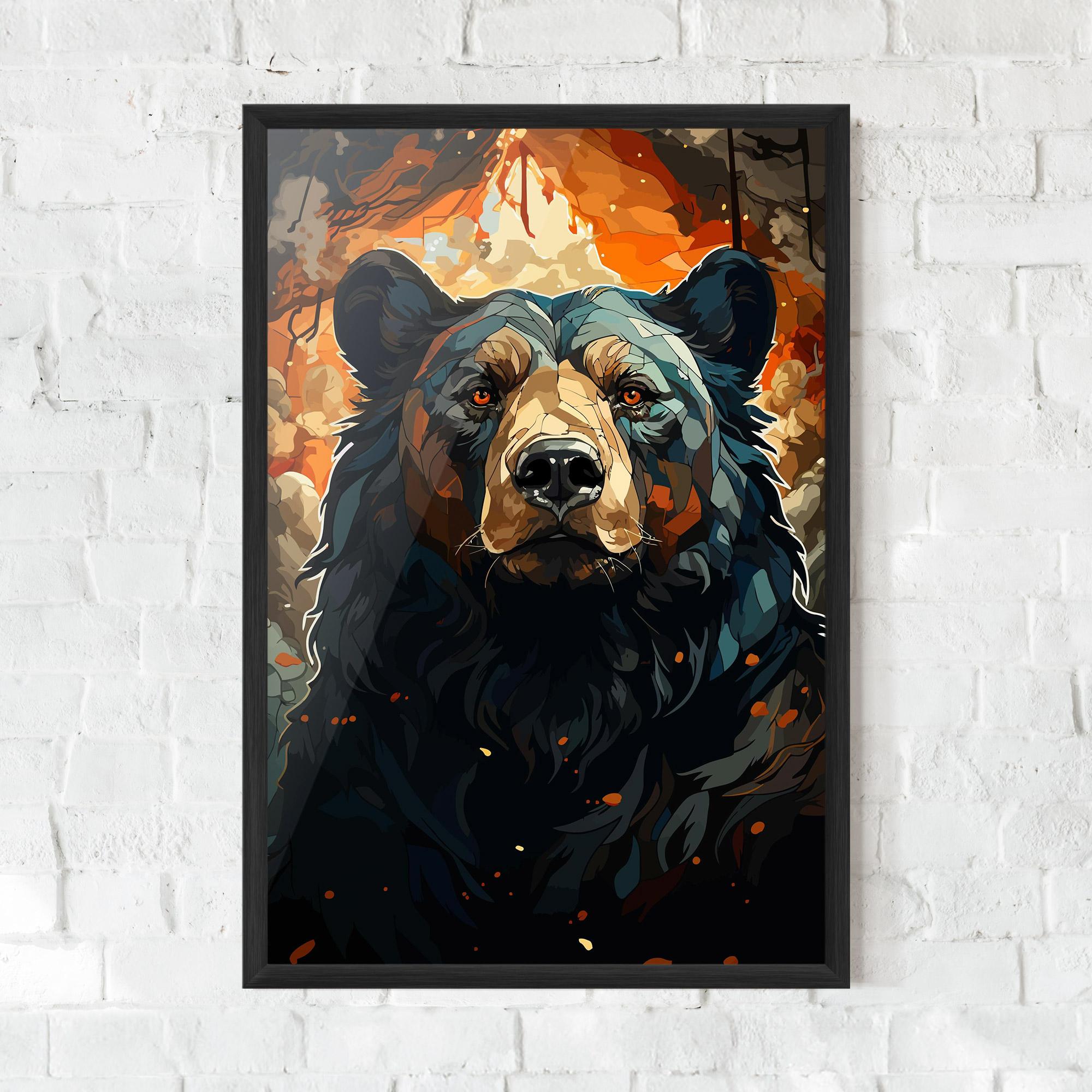 Poster Înrămat Pretty Bear Art mockup 0