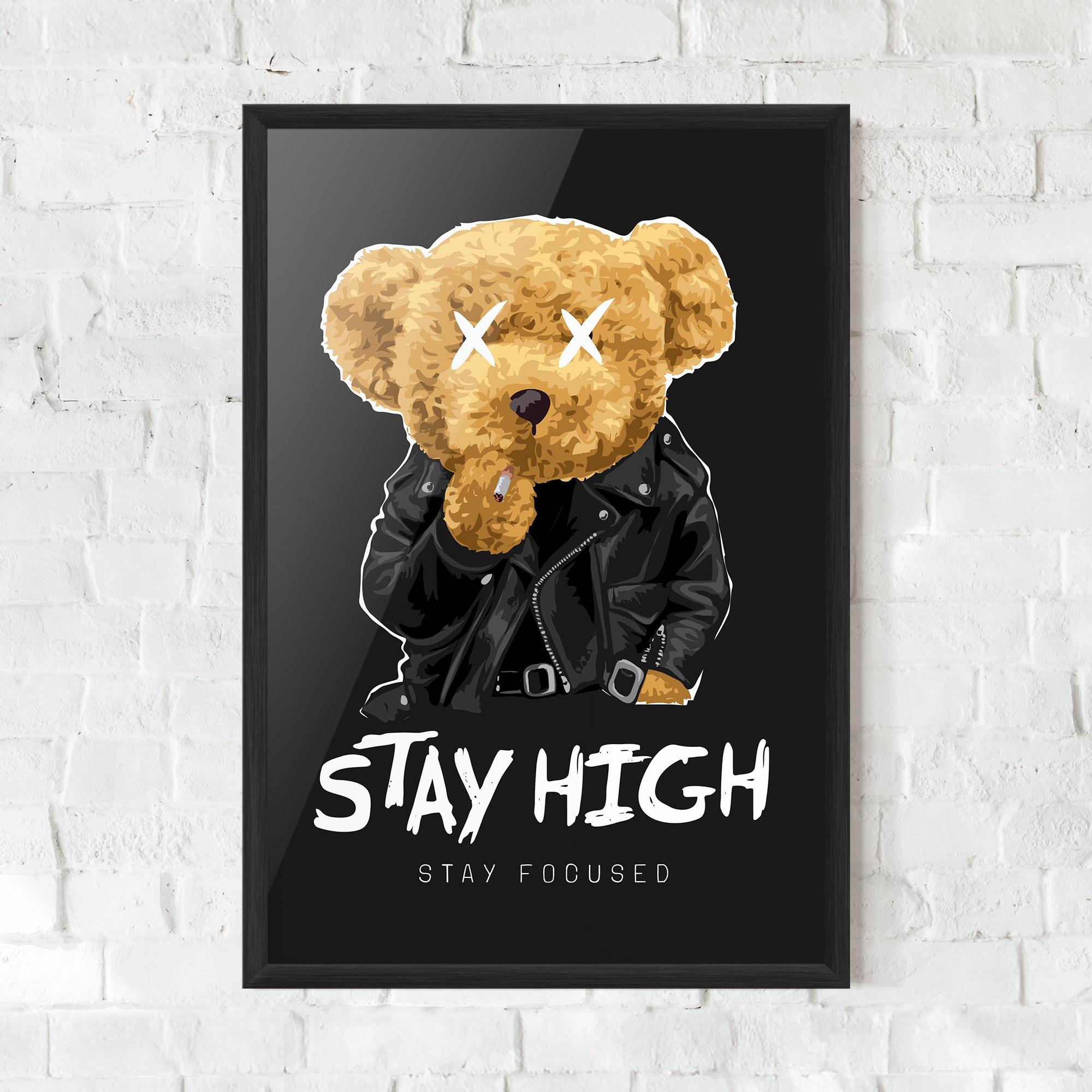 Poster Înrămat Stay High mockup 0