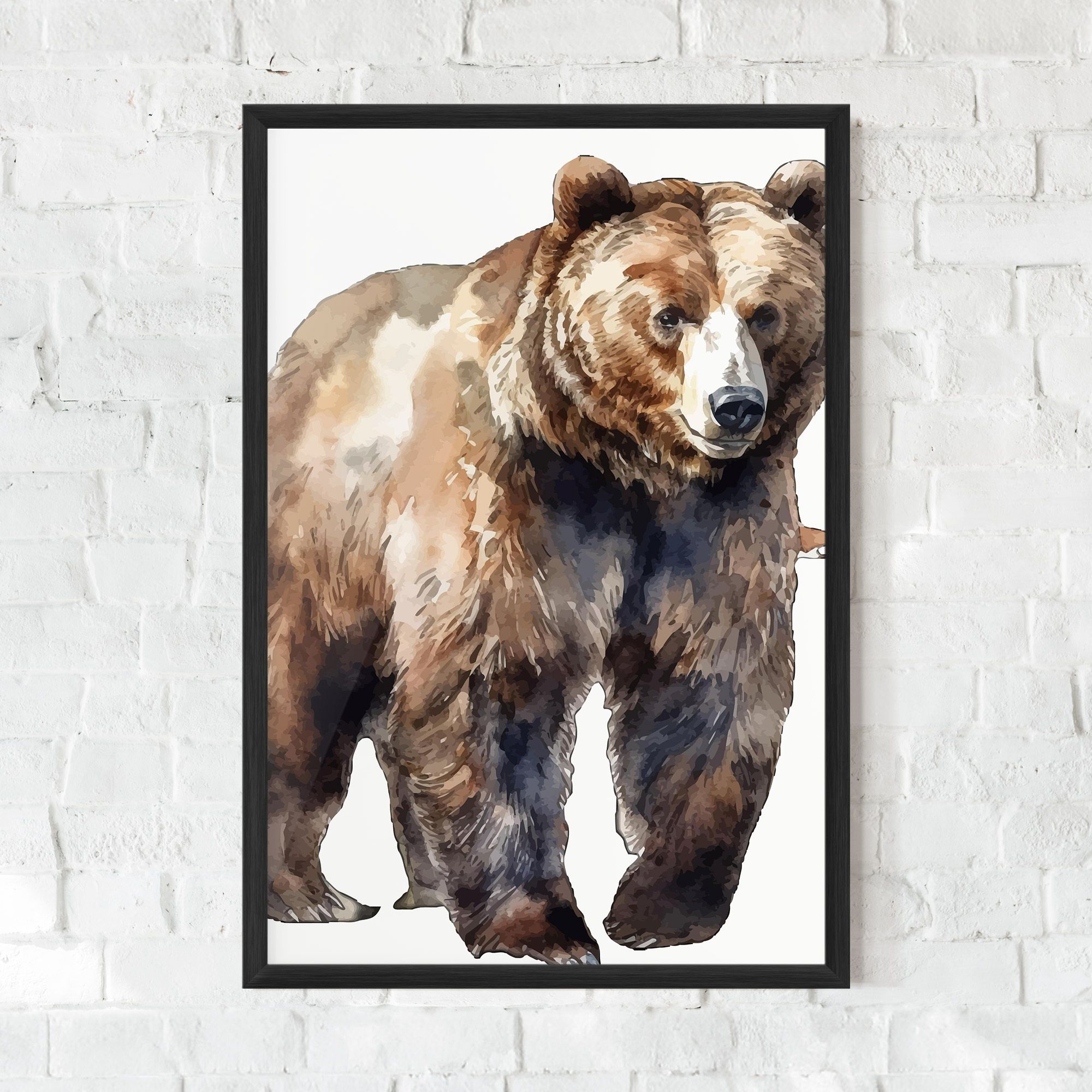 Watercolor Bear Art mockup 0