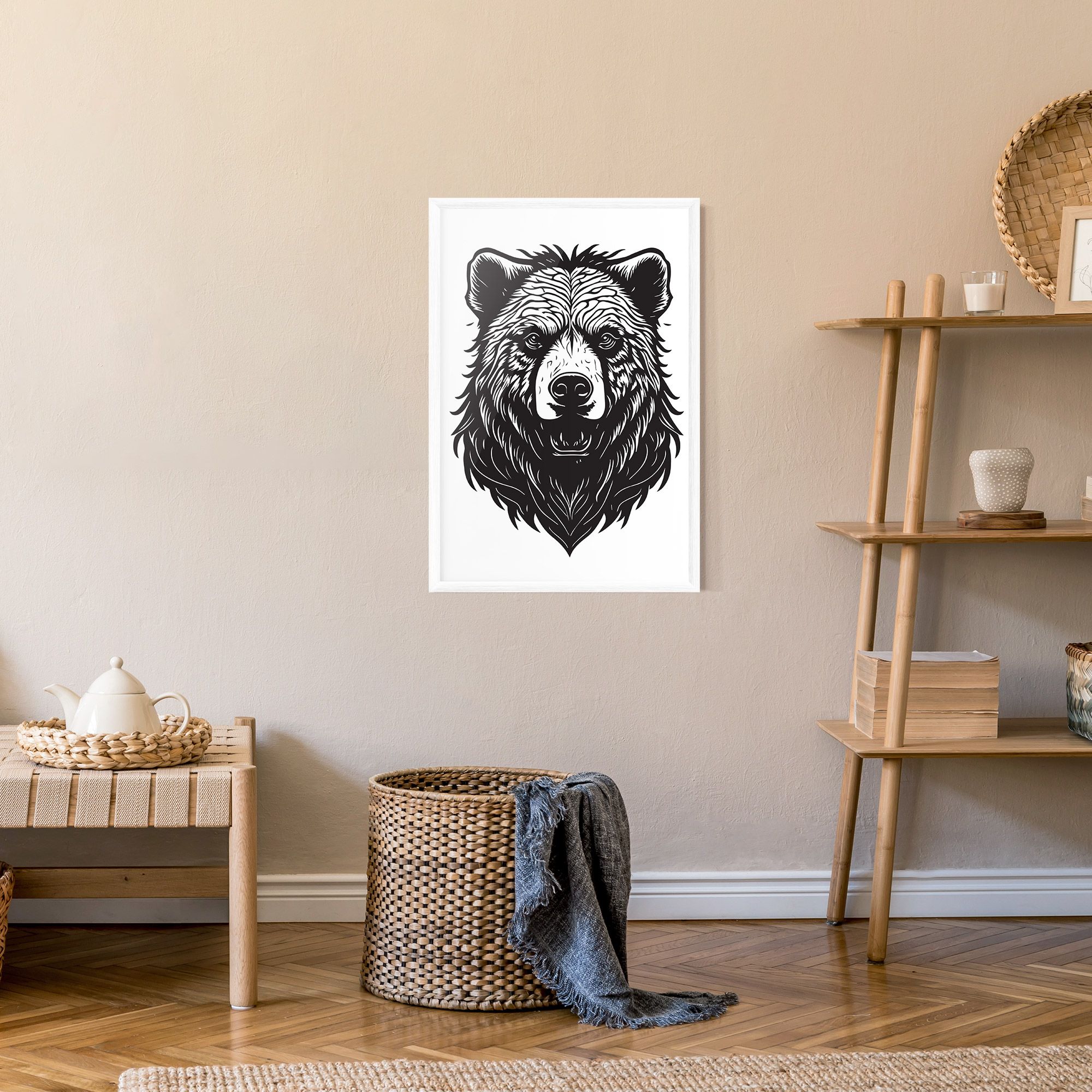 Bear Black Head mockup 9