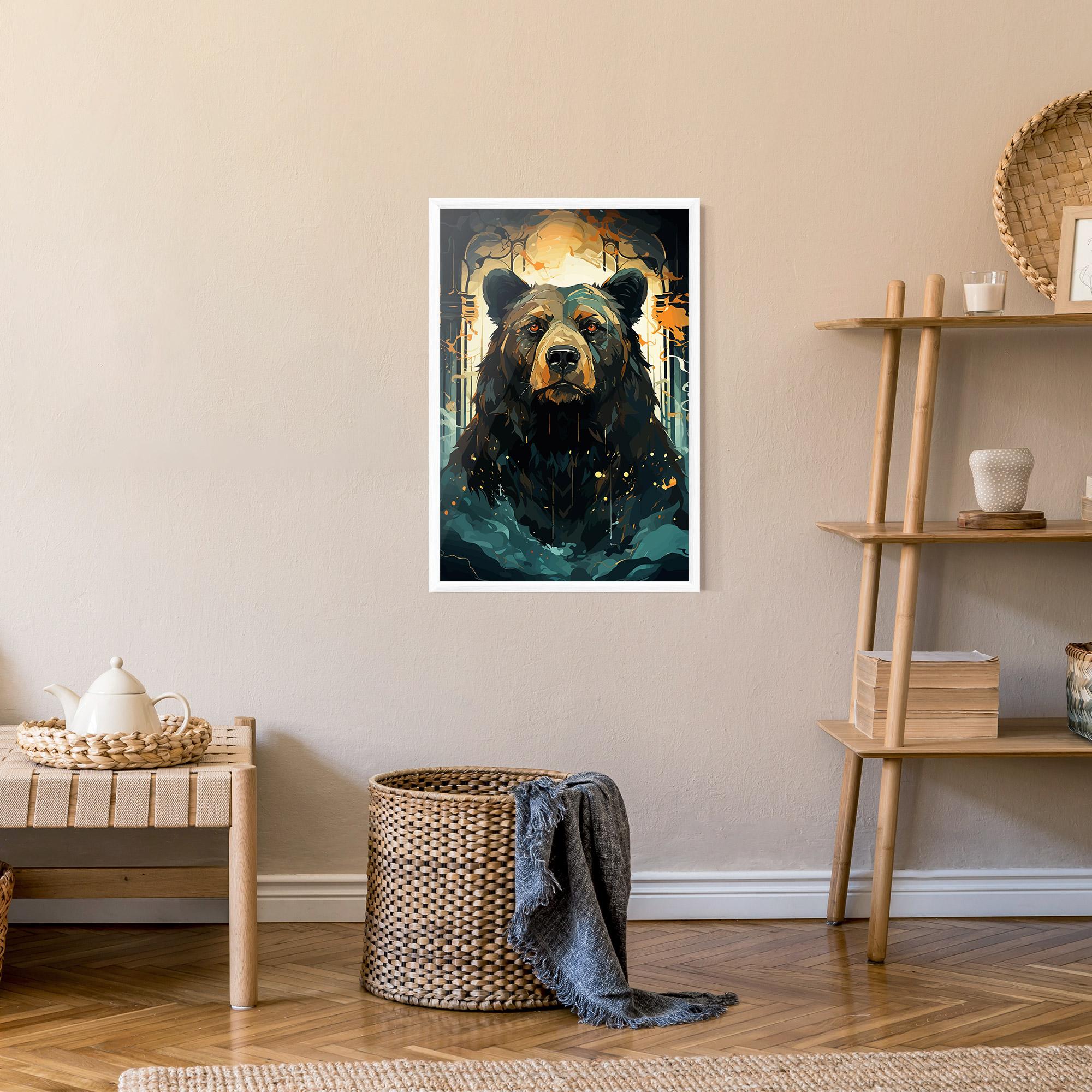 Poster Înrămat Brown Bear Art mockup 9