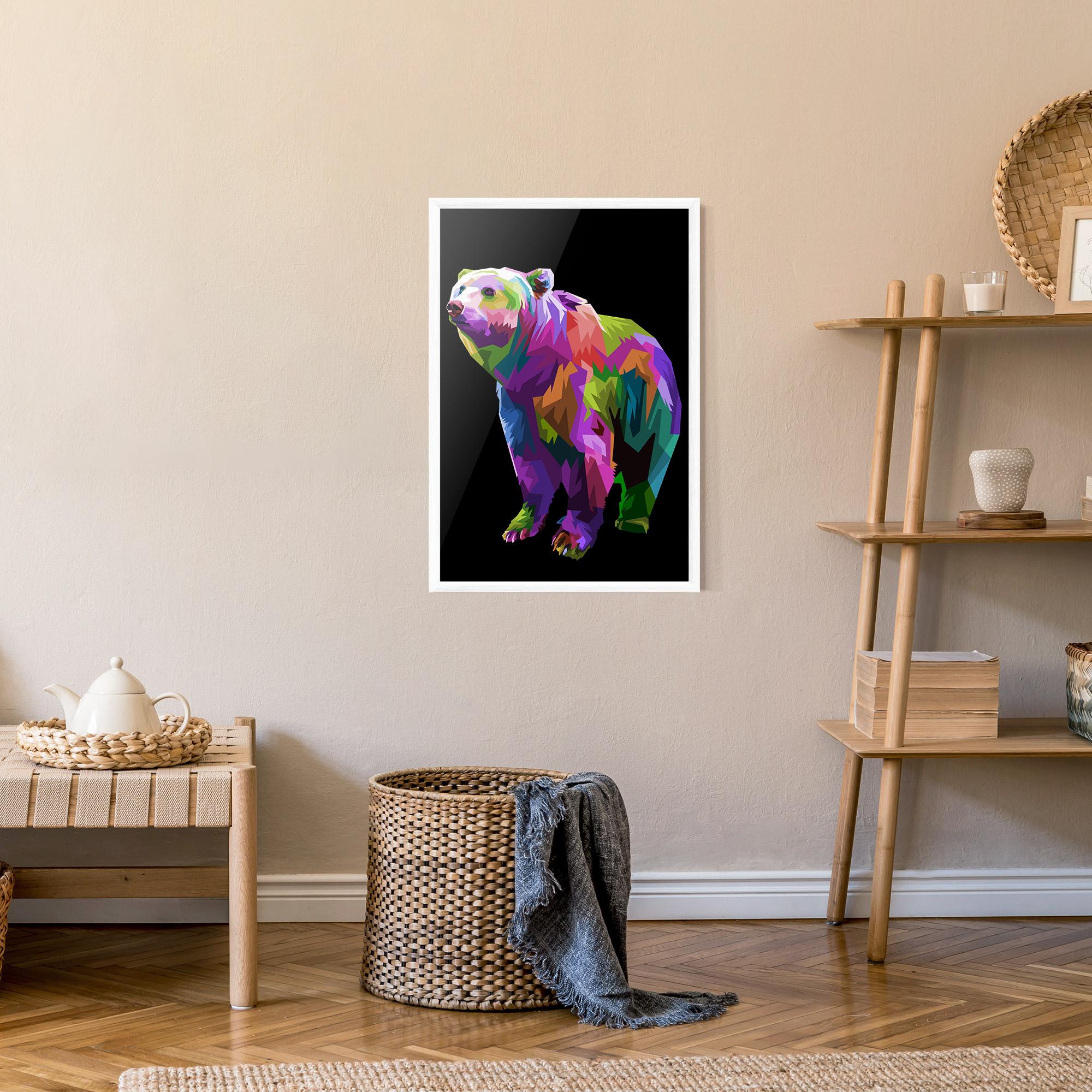 Poster Înrămat Colorful Icebear mockup 9