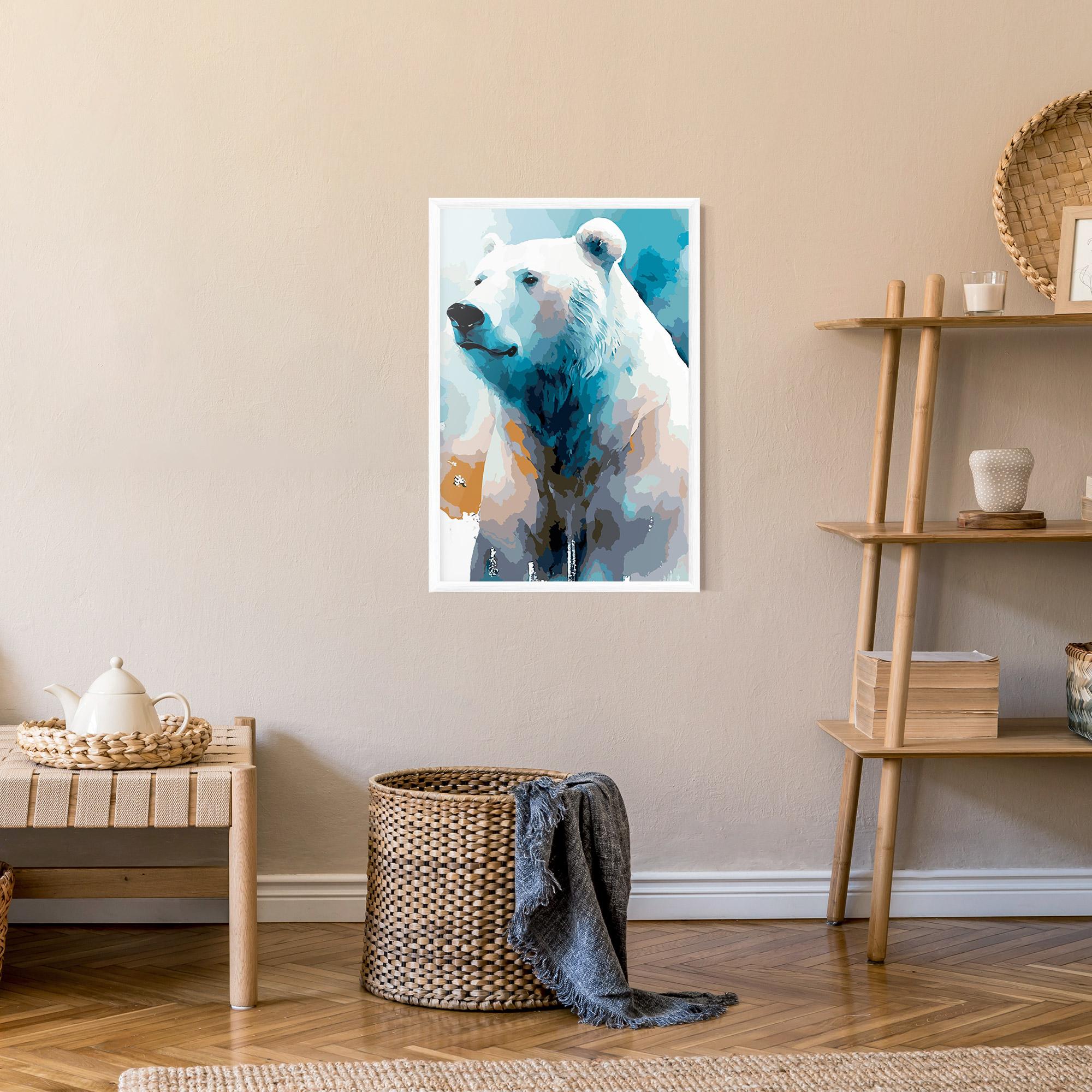 Poster Înrămat Polar White Bear mockup 9