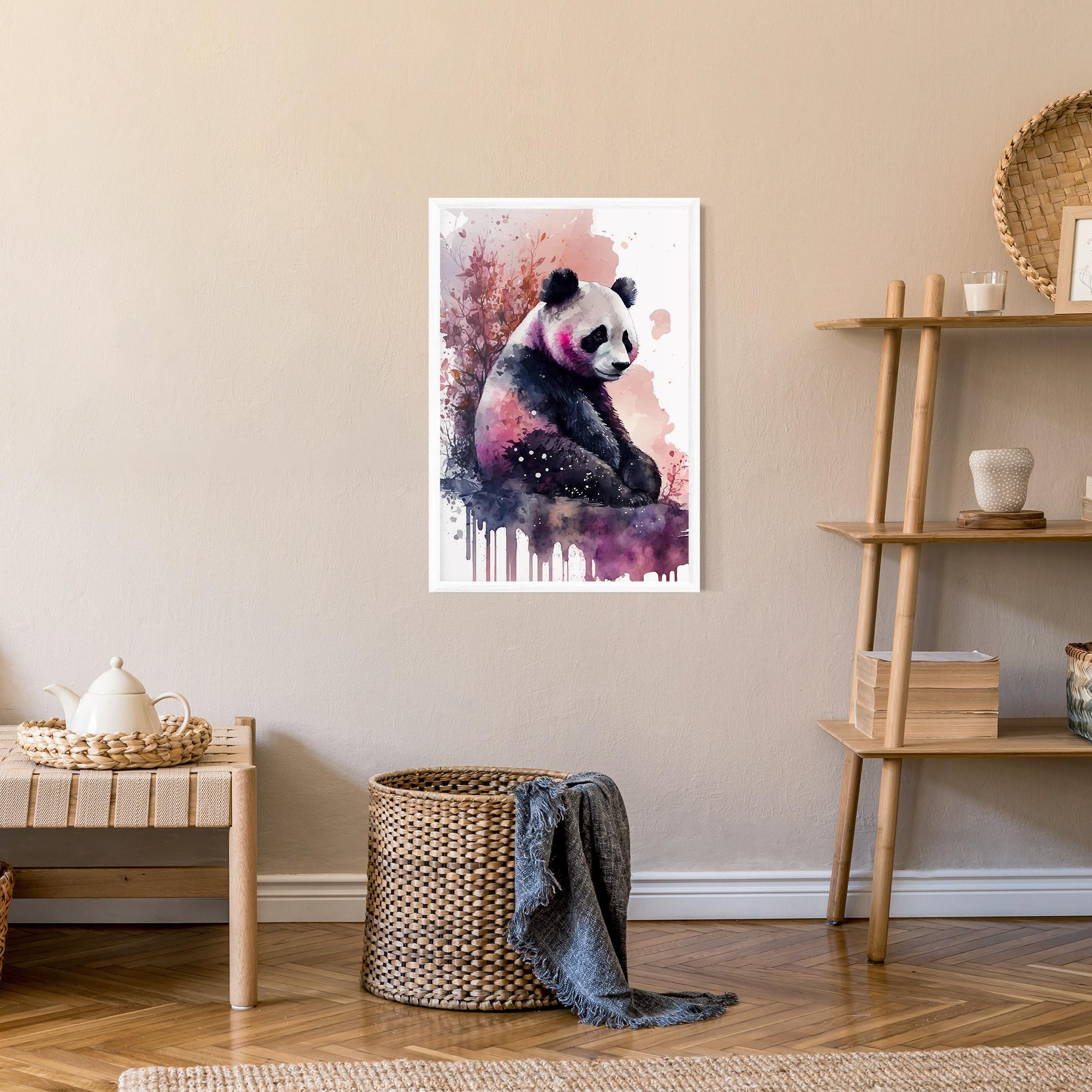 Poster Înrămat Purple Panda Art mockup 9
