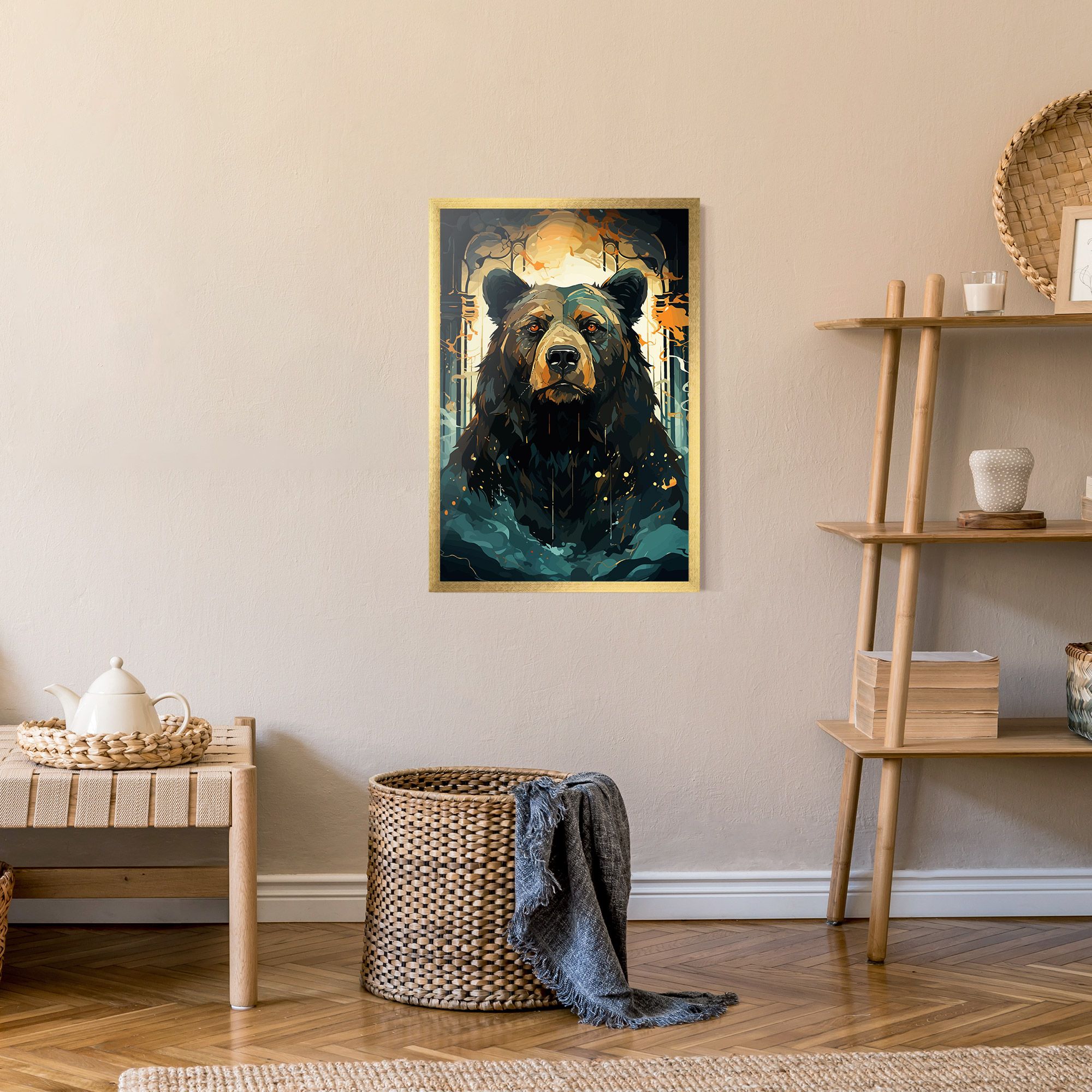 Brown Bear Art mockup 9