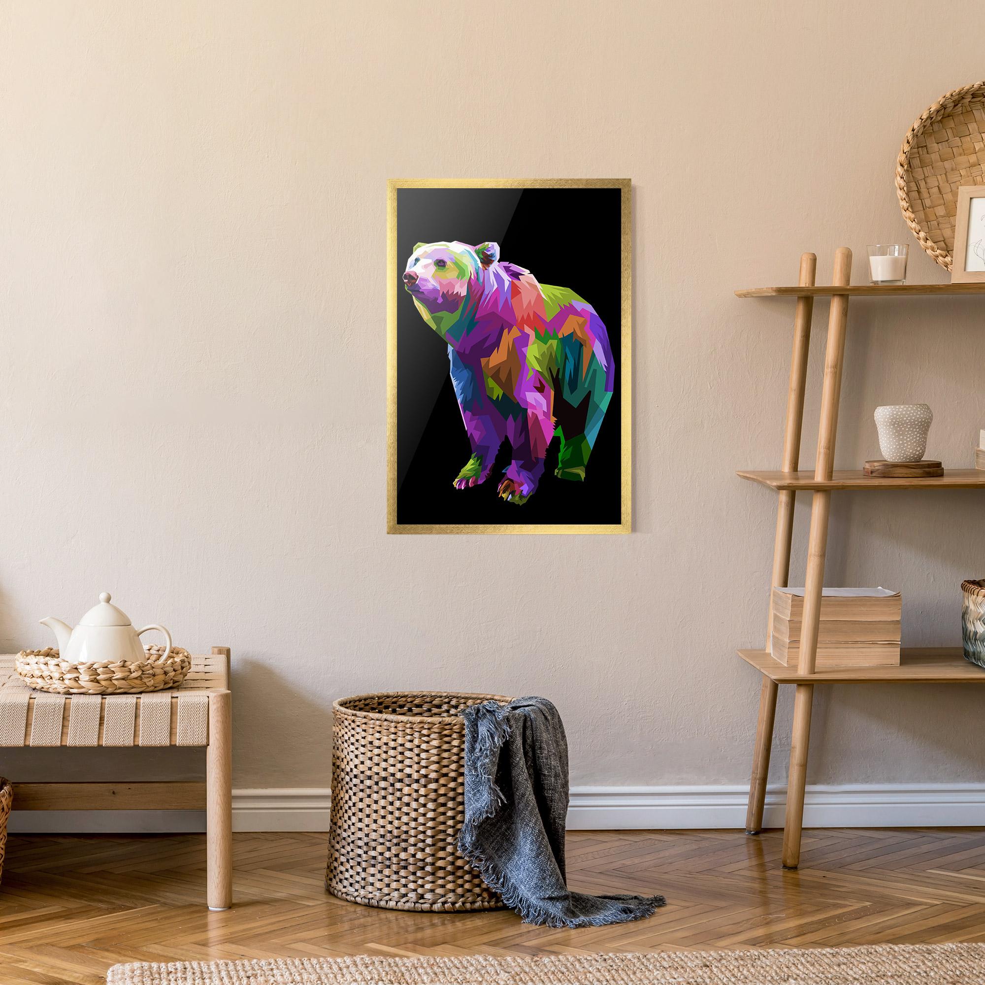 Poster Înrămat Colorful Icebear mockup 9