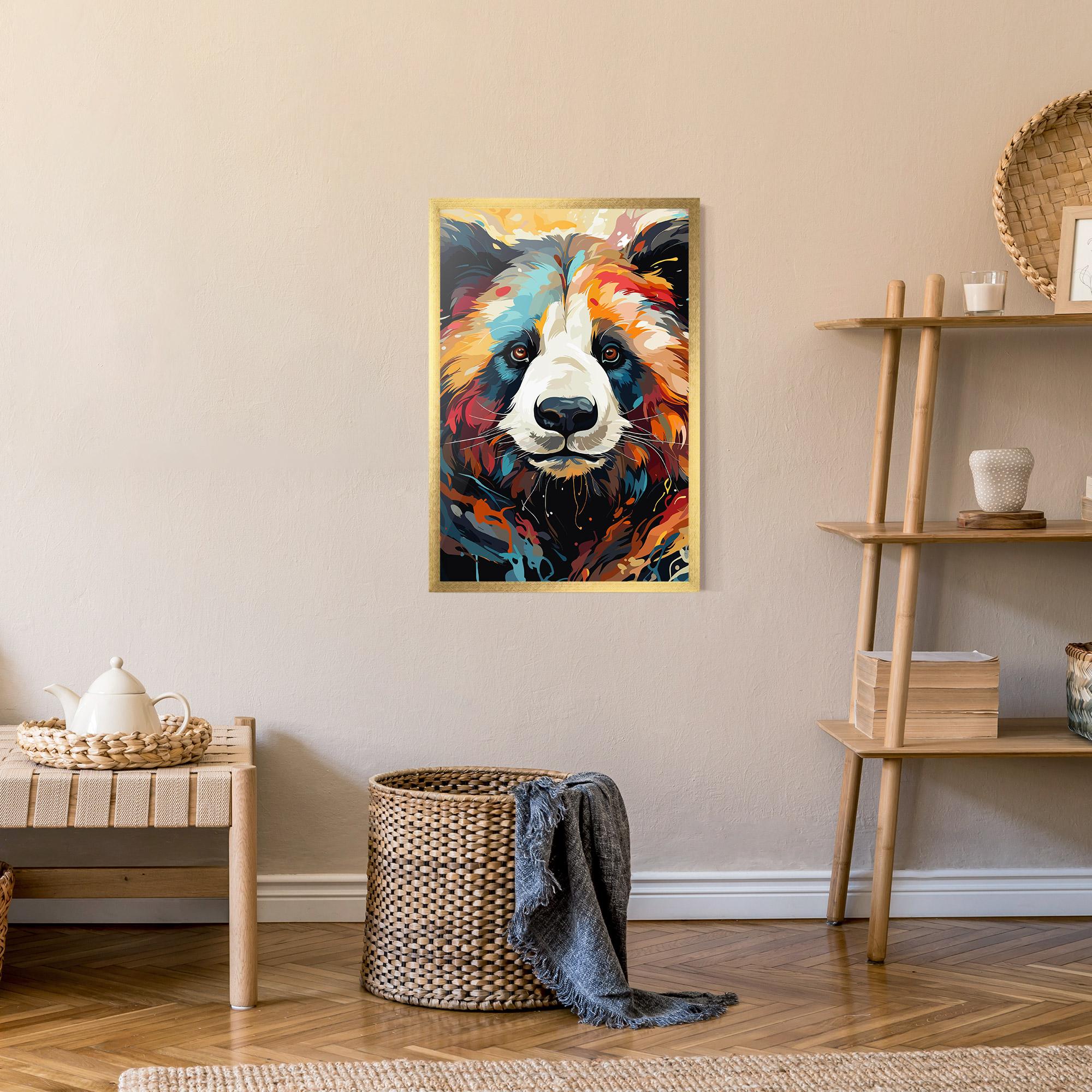 Poster Înrămat Cream Color Bear mockup 9